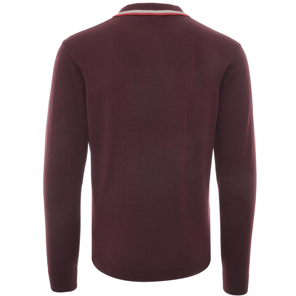 Freeman Long Sleeve Knitted Polo - Rioja