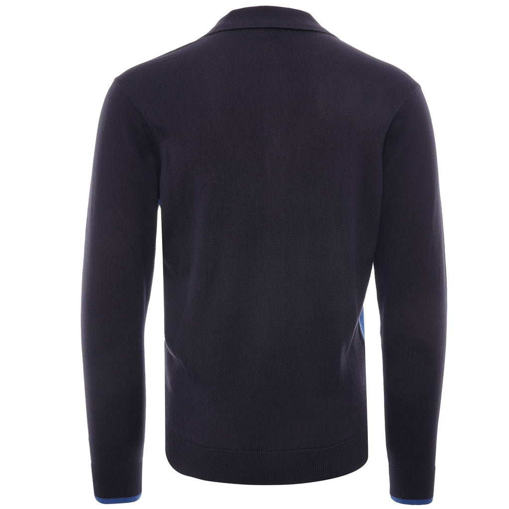 Nicolson Long Sleeve Knitted Cardigan - Navy