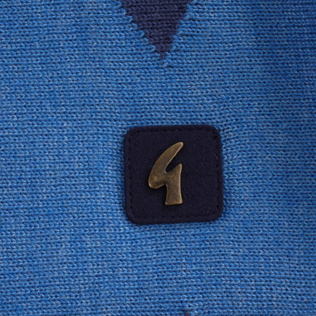 Cooper Long Sleeve Knitted Polo Shirt - Twilight