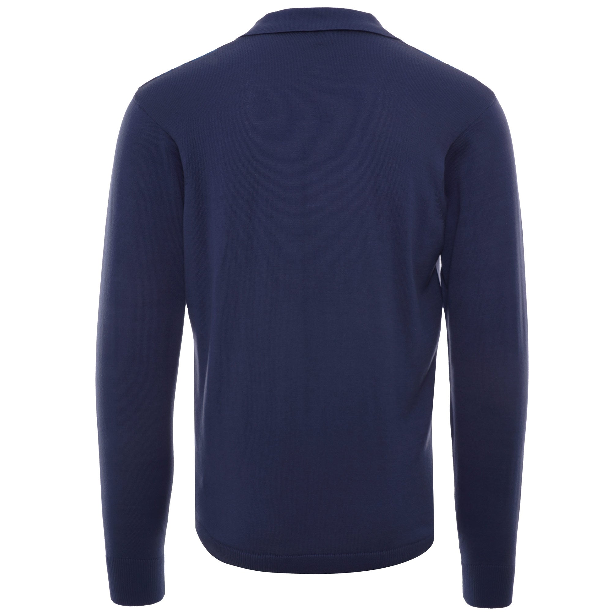 Cooper Long Sleeve Knitted Polo Shirt - Twilight