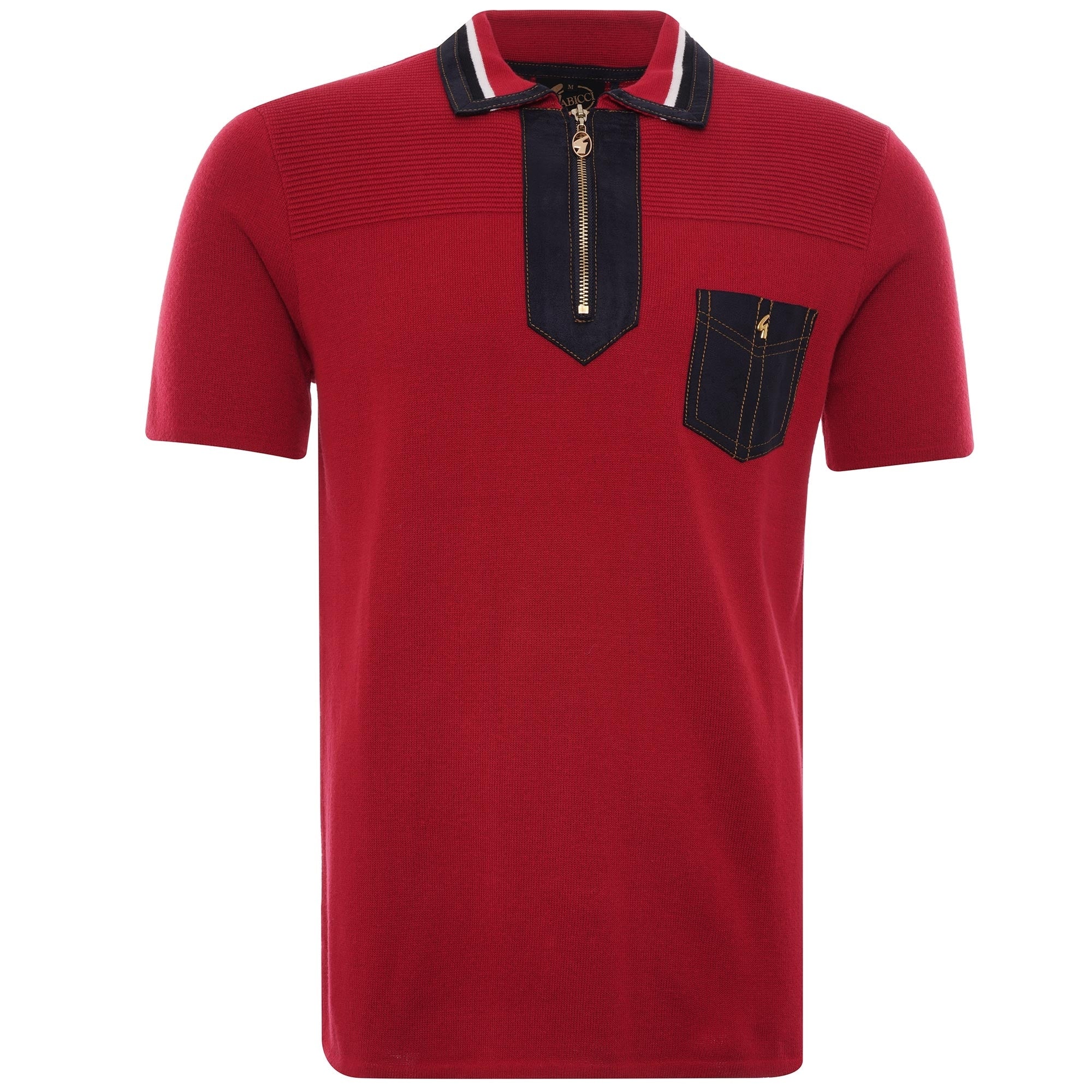 Ottoman Zip Polo - Lava