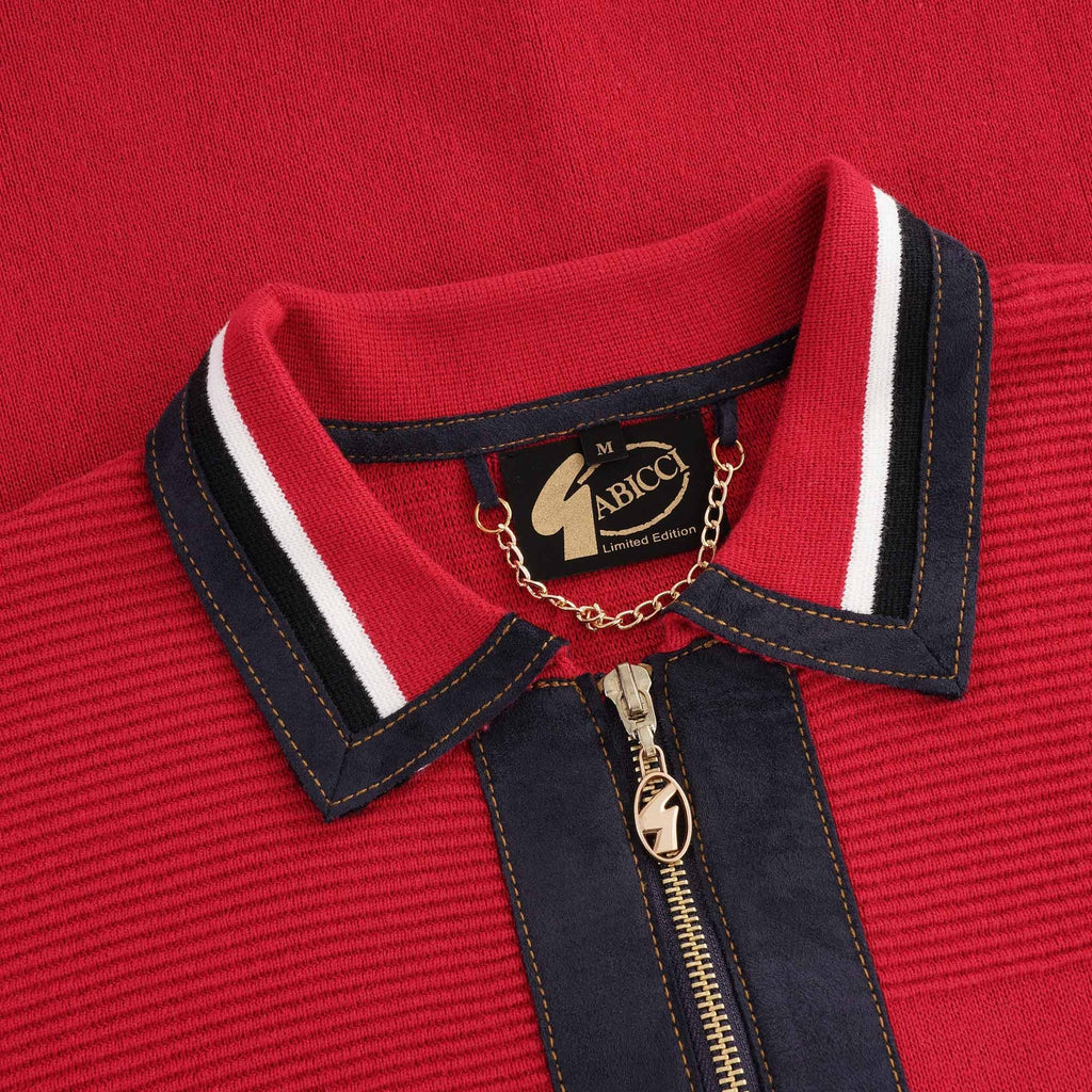 Ottoman Zip Polo - Lava