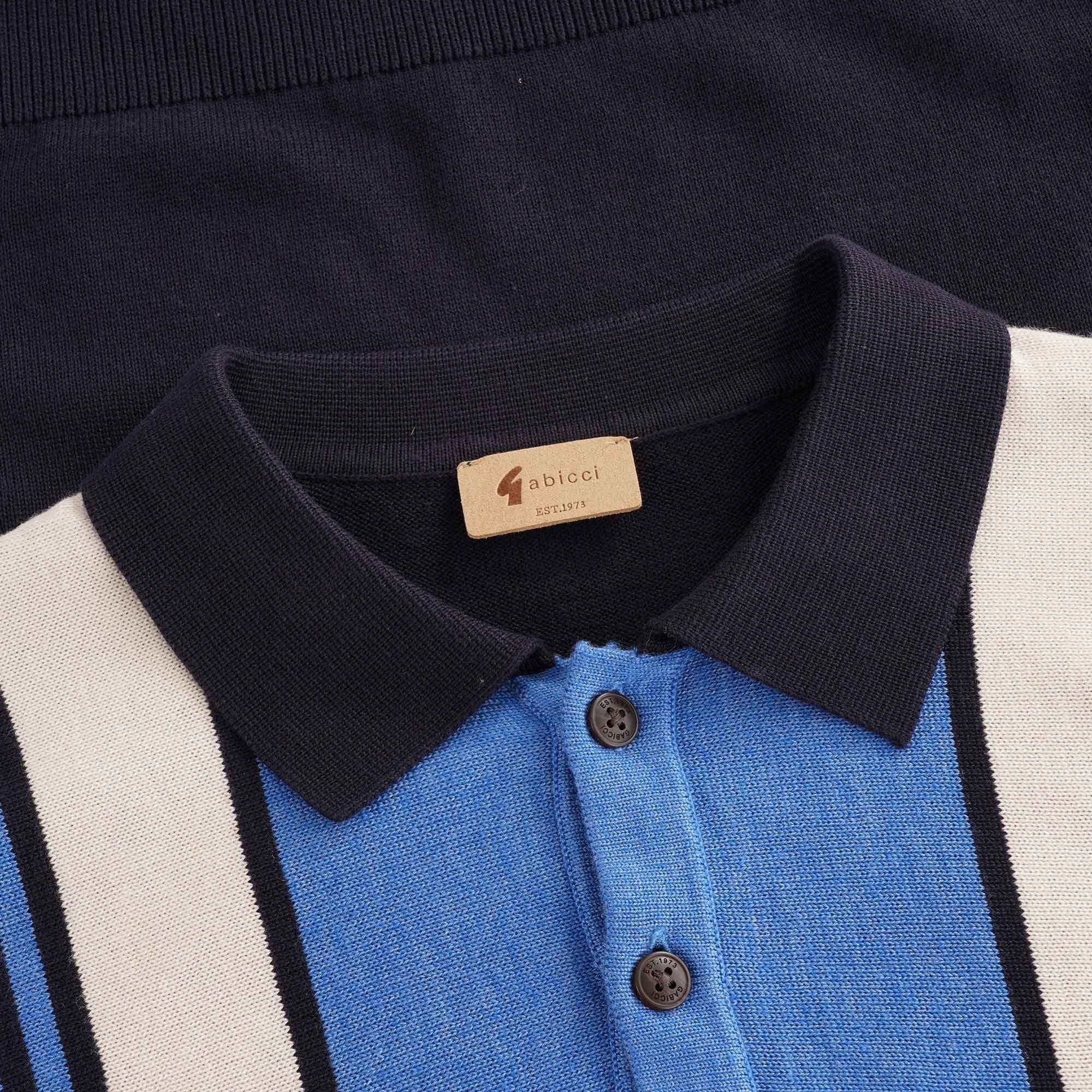 Searle Long Sleeve Knitted Polo Shirt - Navy