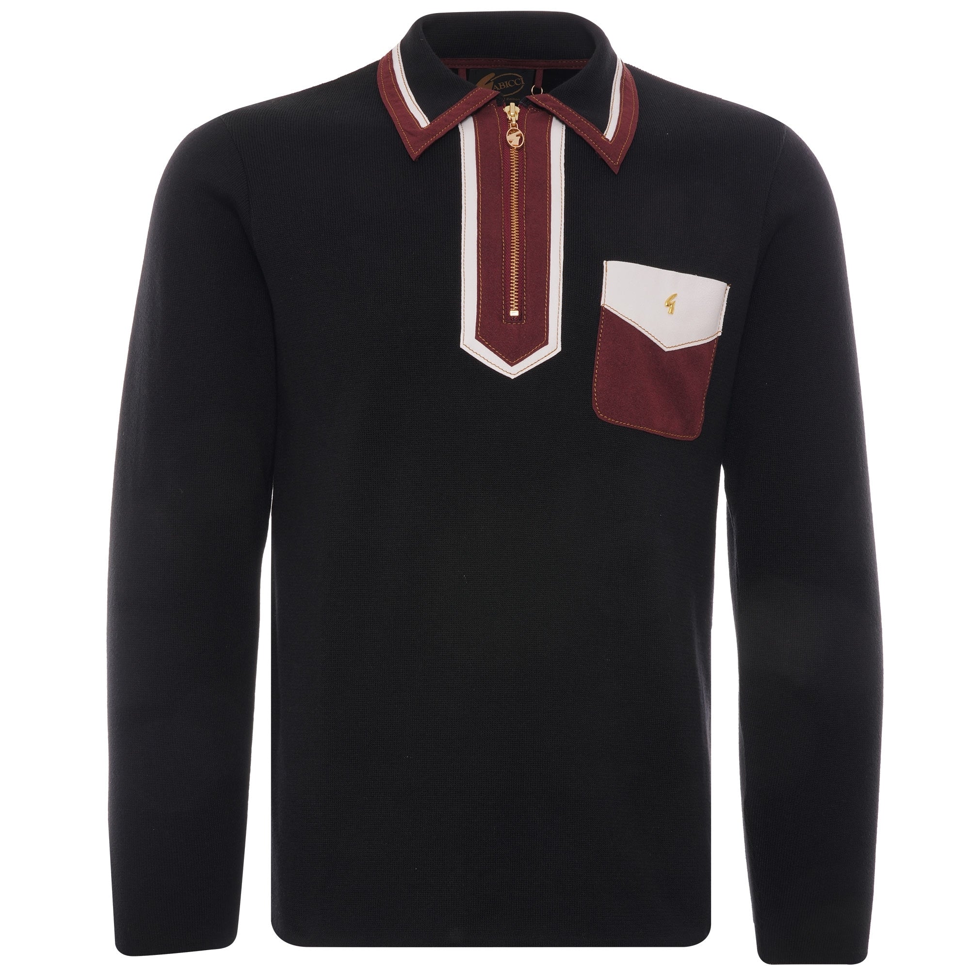 Zip Polo Knit - Black