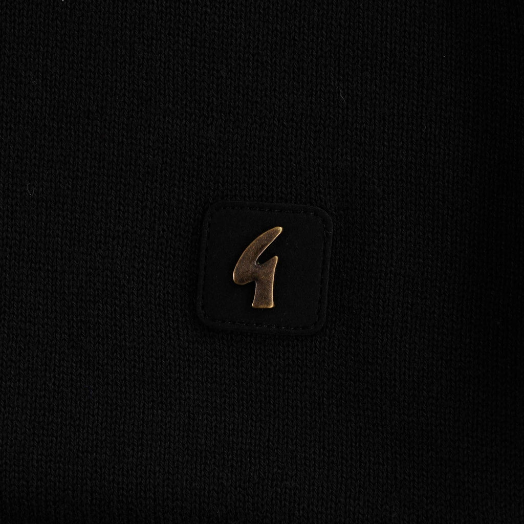 Gabicci Vintage Lineker Knitted Polo Shirt - Black