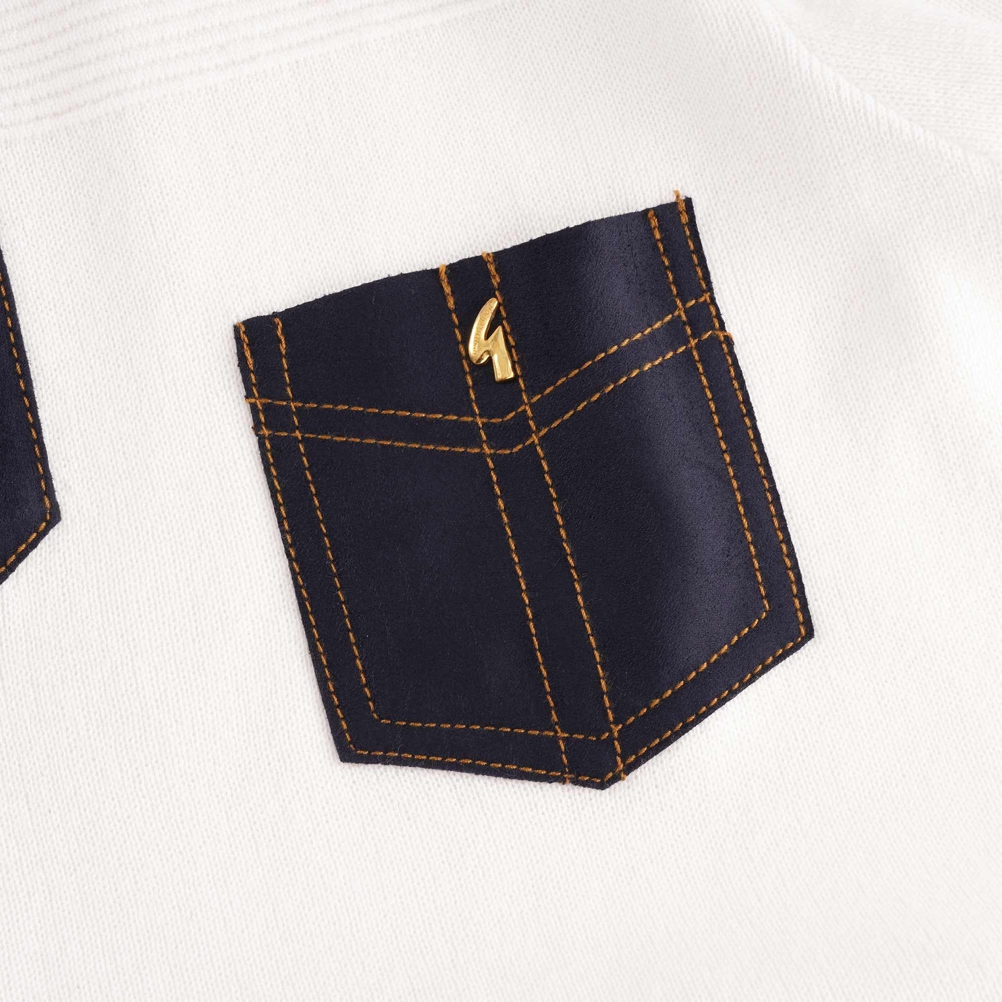 Ottoman Zip Polo - White
