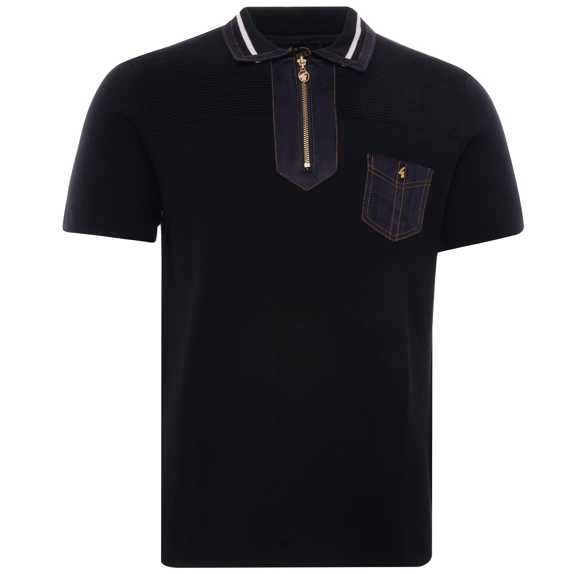 Ottoman Zip Polo - Navy