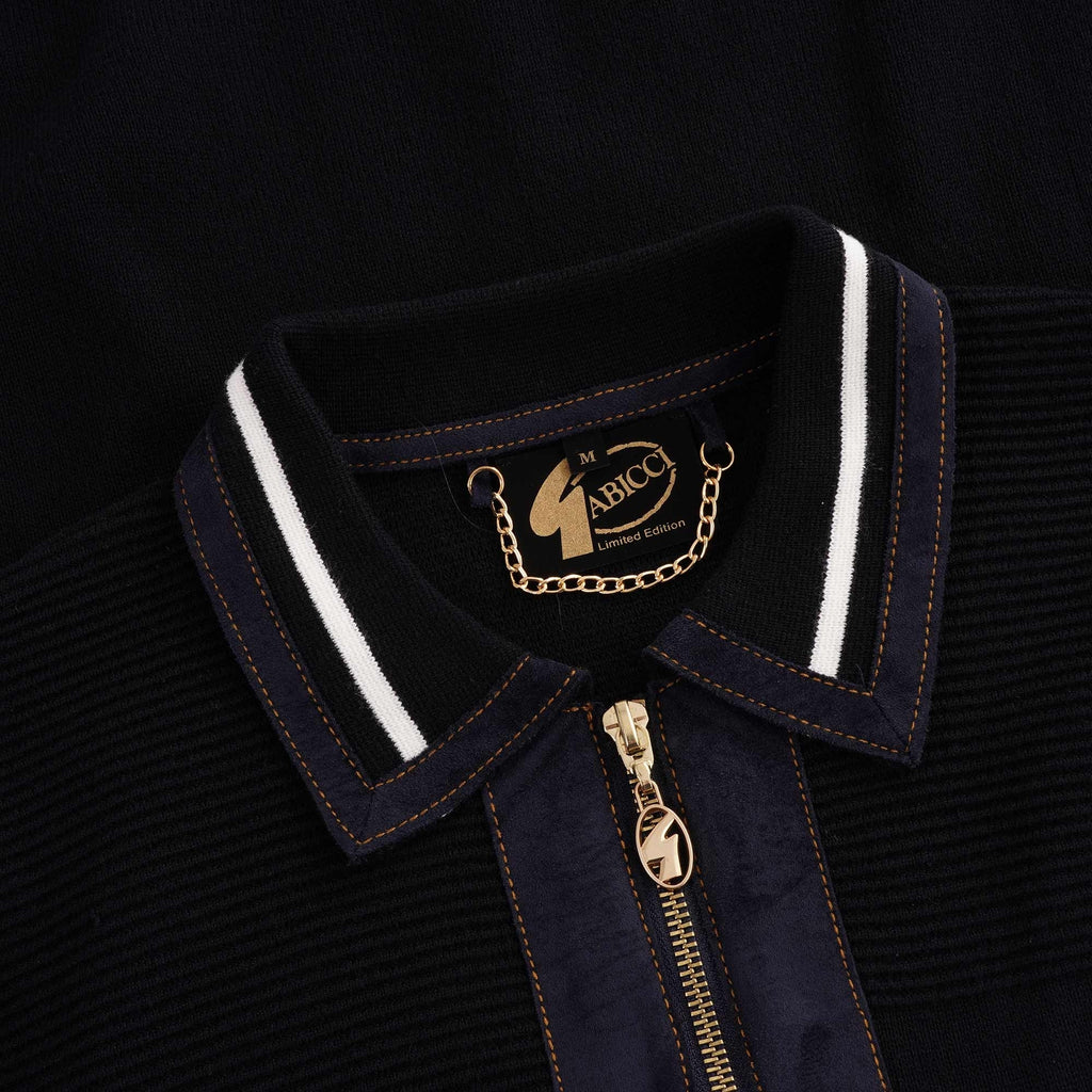 Ottoman Zip Polo - Navy