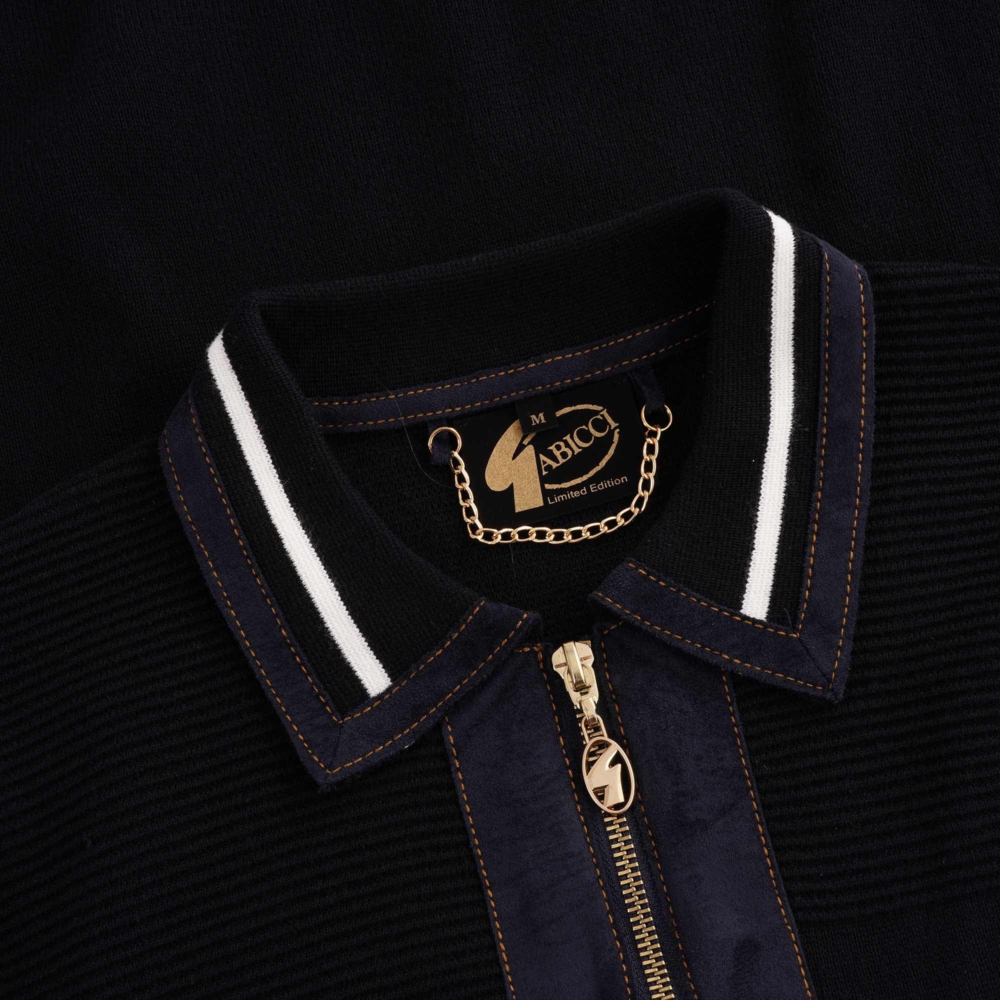 Ottoman Zip Polo - Navy