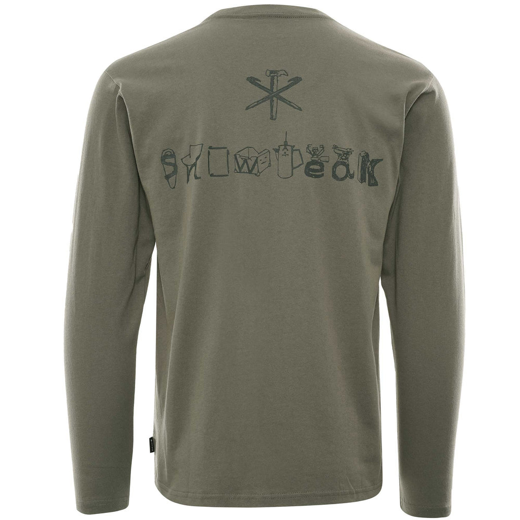 Printed Long Sleeve T-shirt SP Camping Gear Logo - Grey Khaki
