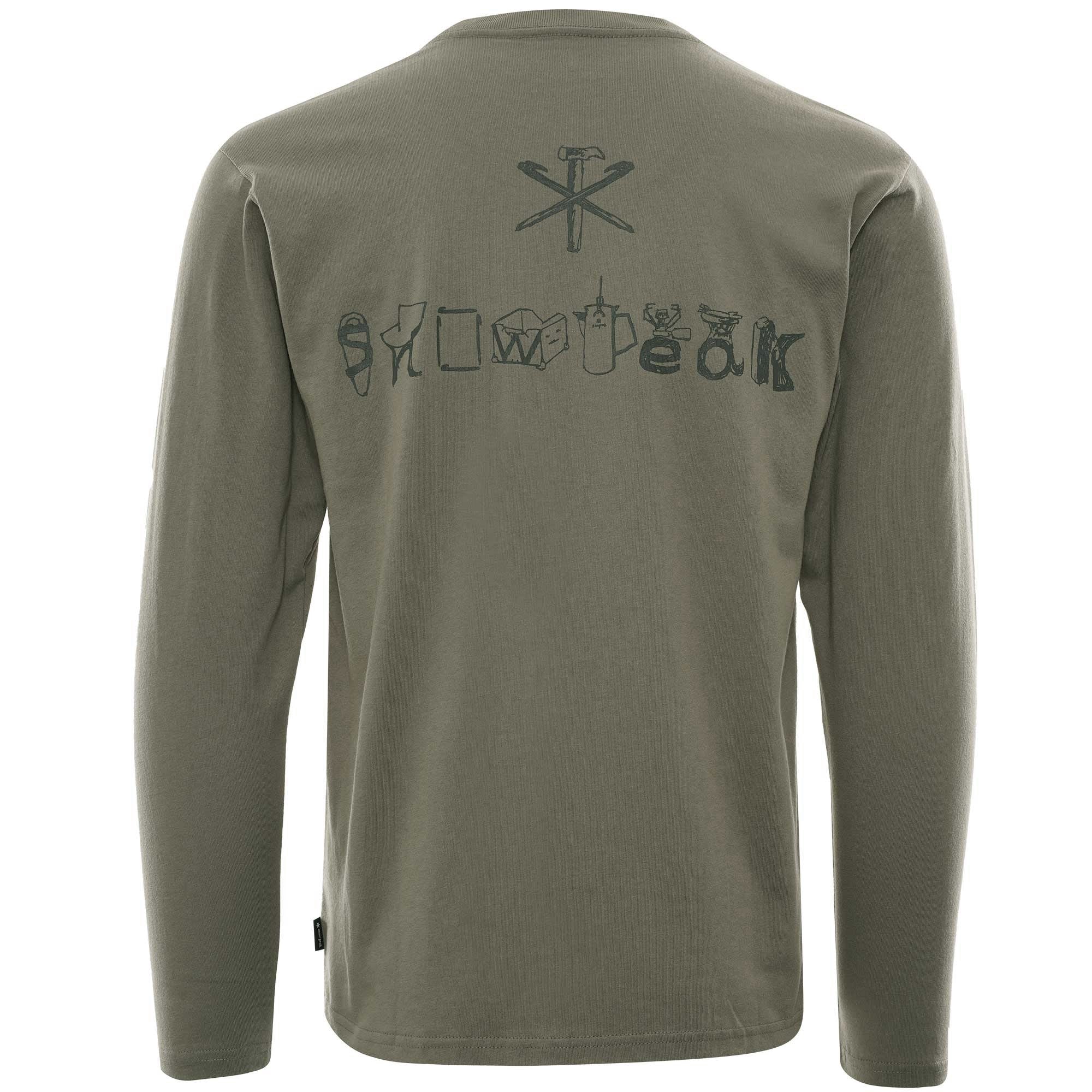 Printed Long Sleeve T-shirt SP Camping Gear Logo - Grey Khaki