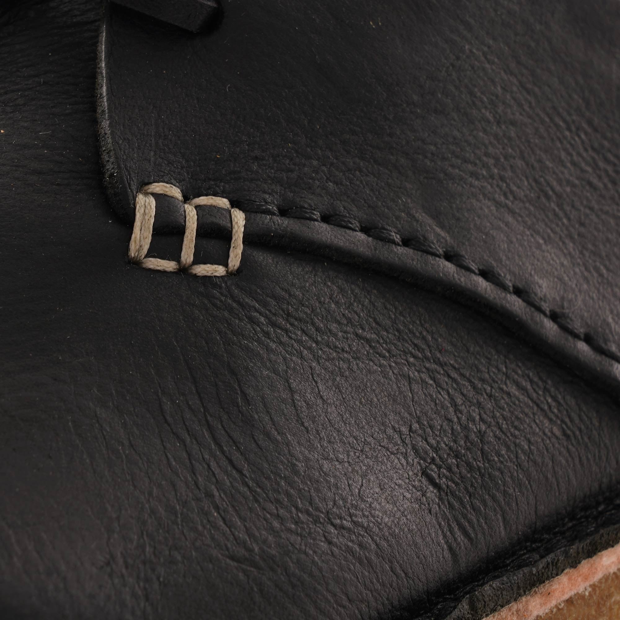 Caden Centre Seam Leather Shoes - Black