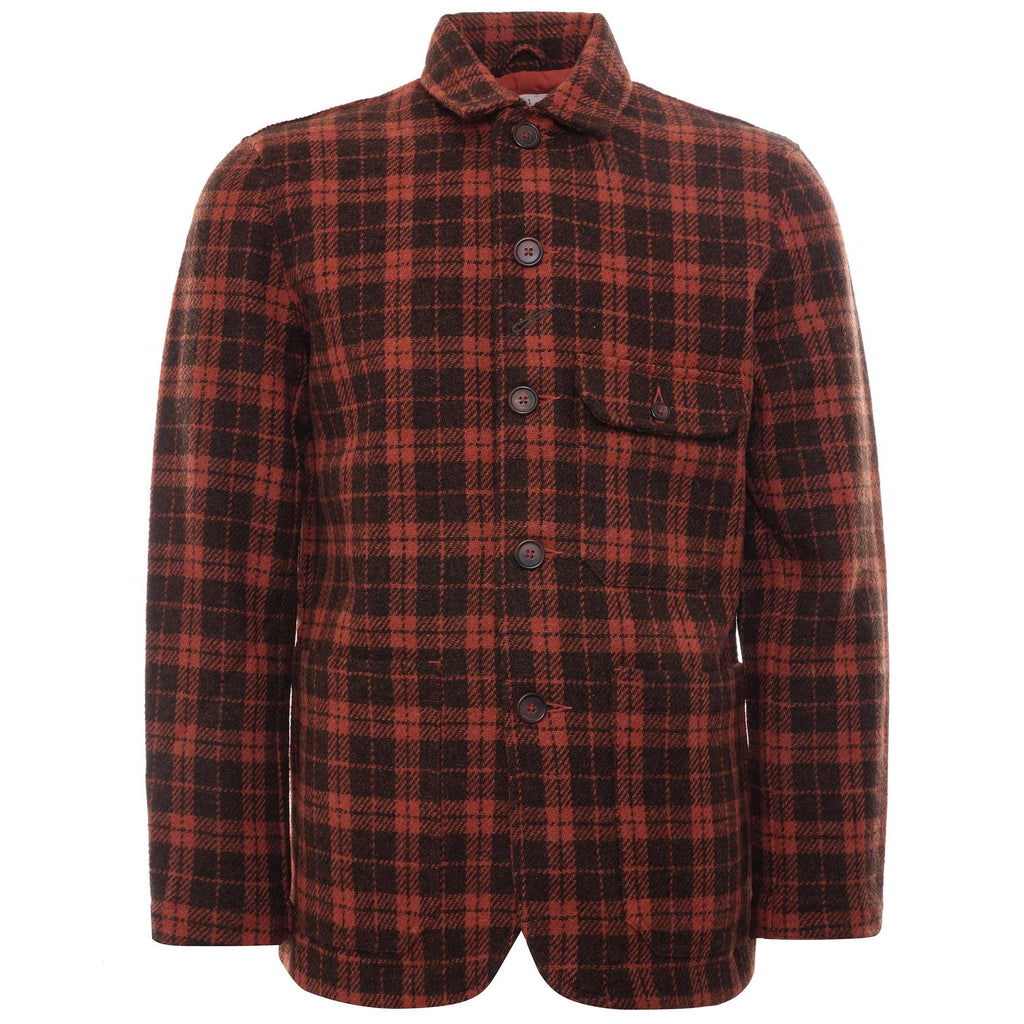 Norfolk Bakers Jacket - Orange Check