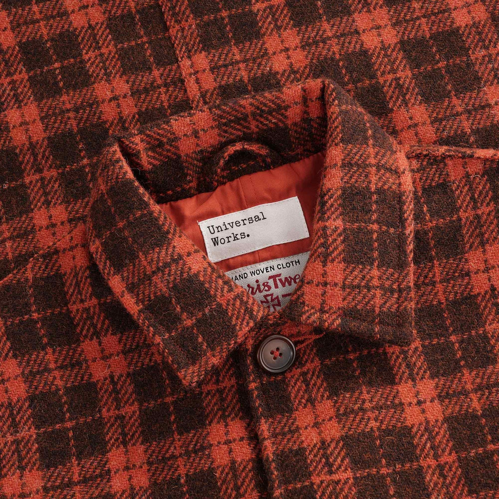 Norfolk Bakers Jacket - Orange Check