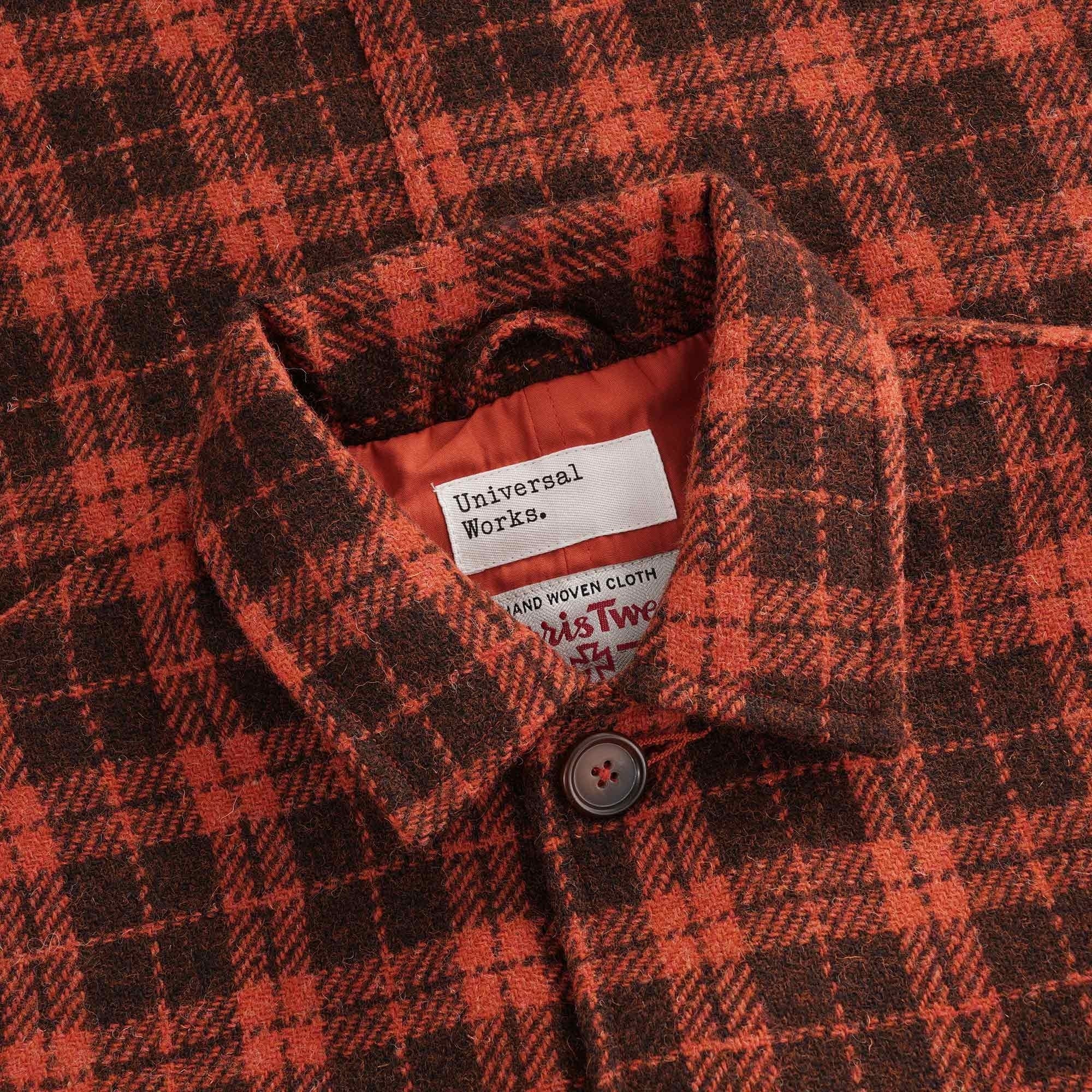 Norfolk Bakers Jacket - Orange Check