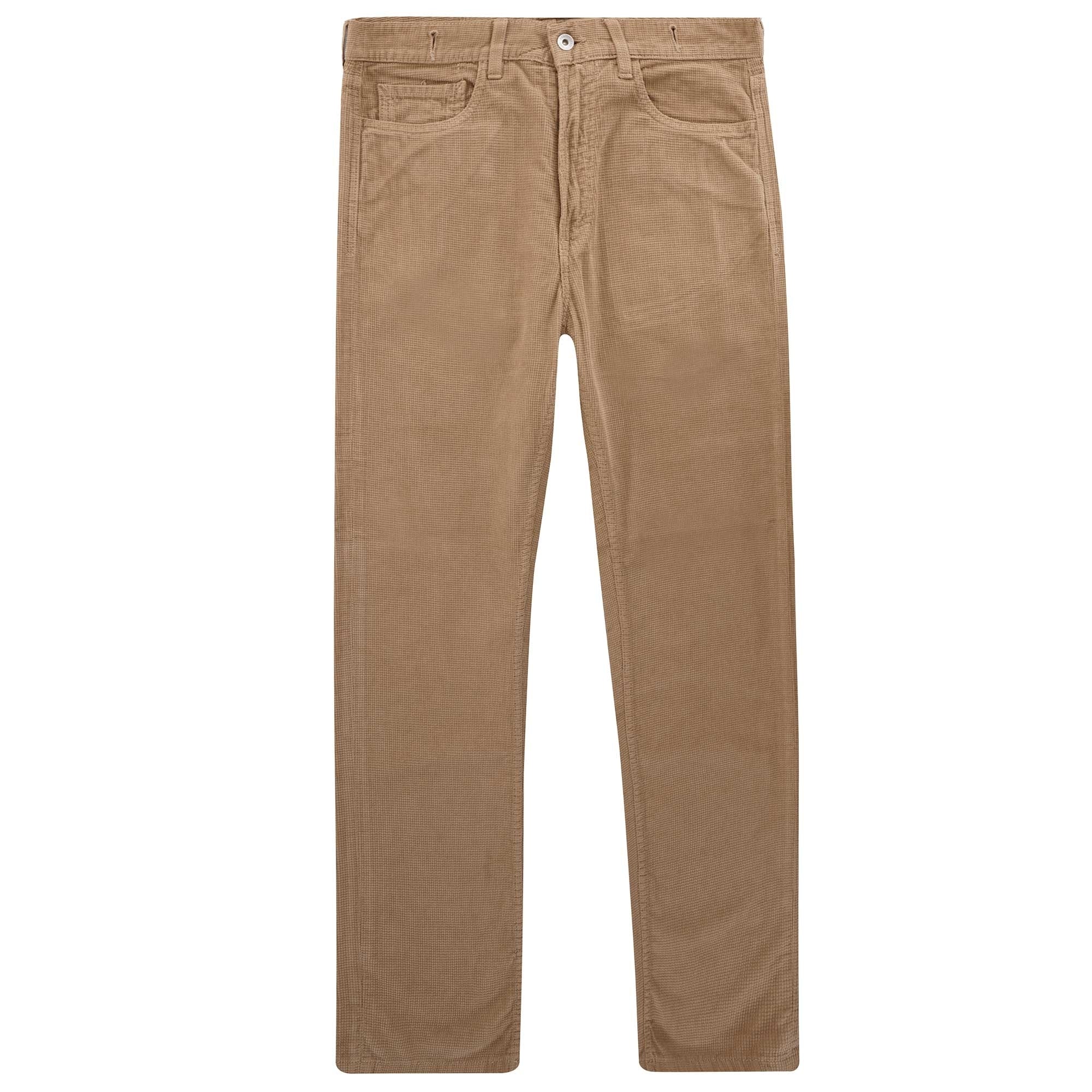Tearaway Cotton Waffle Cord Jeans - Camel