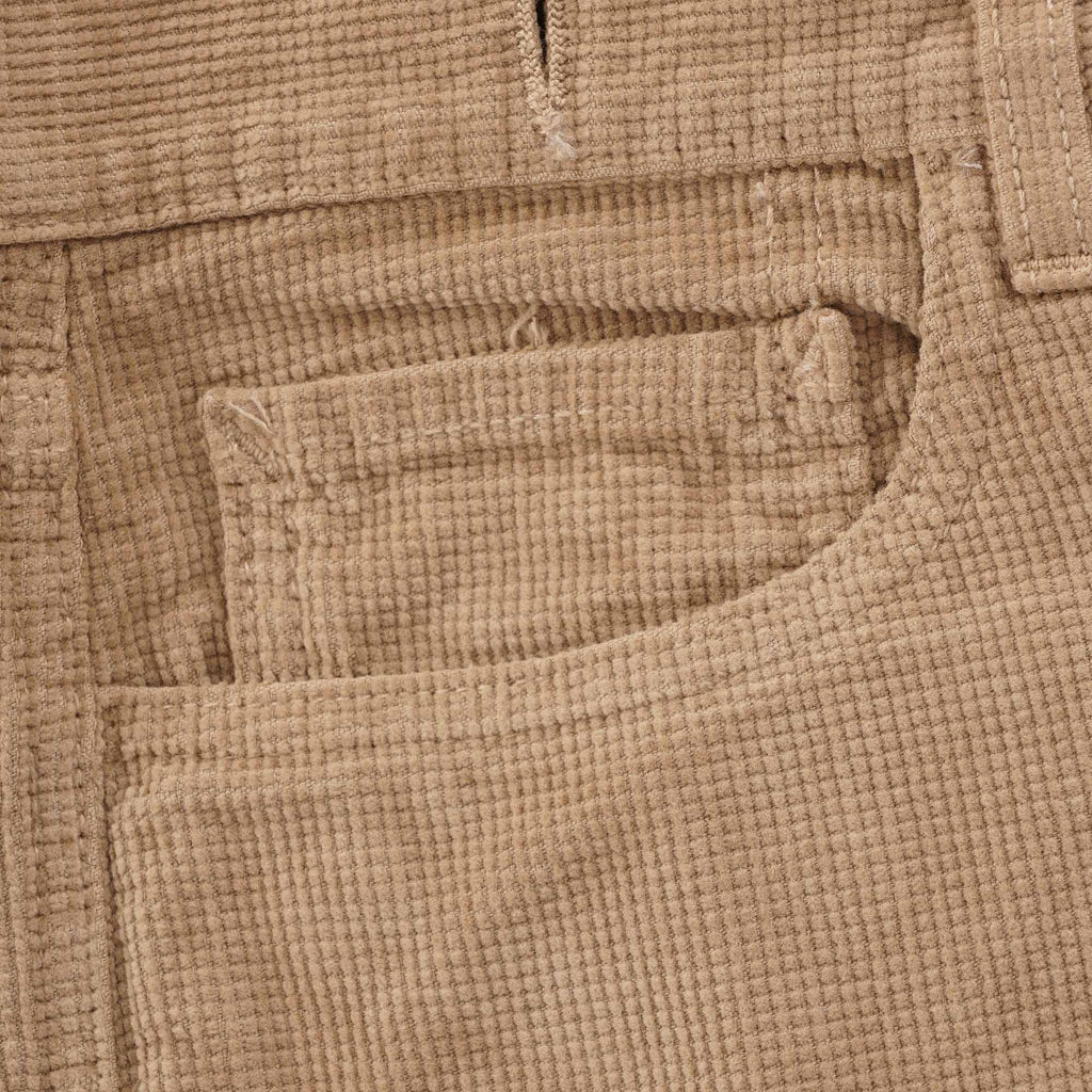 Tearaway Cotton Waffle Cord Jeans - Camel