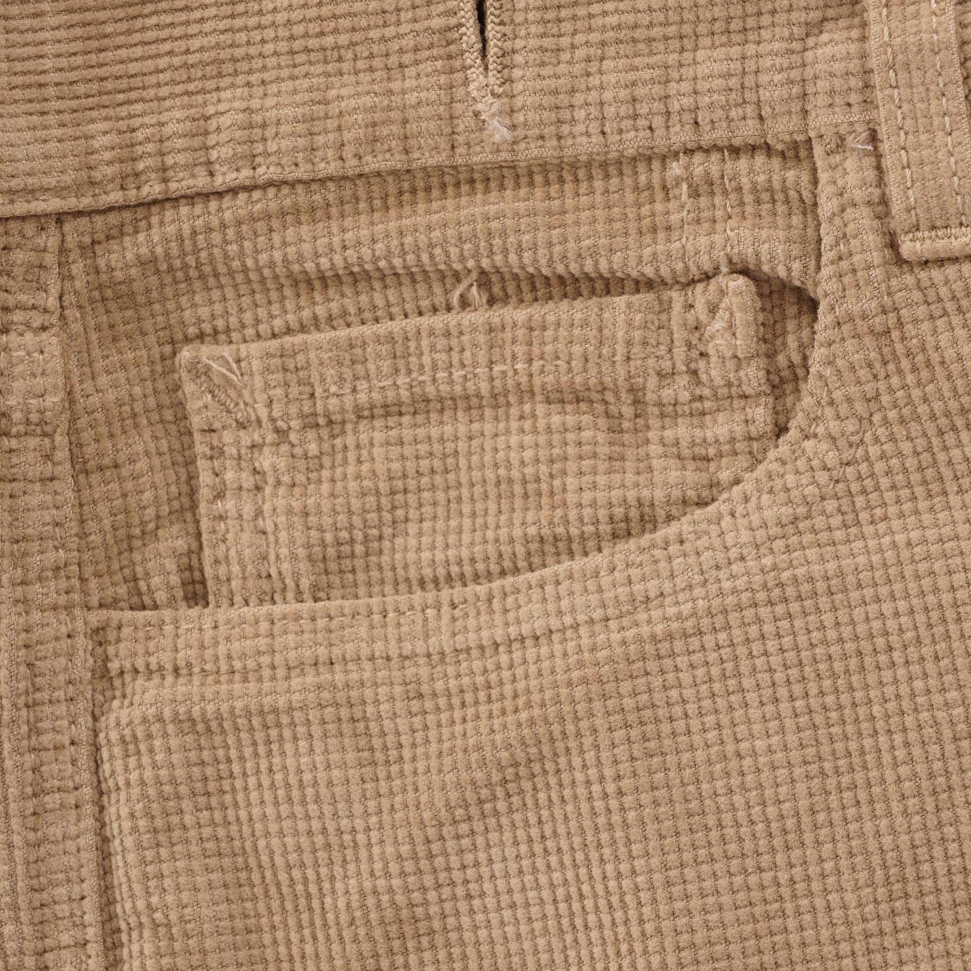 Tearaway Cotton Waffle Cord Jeans - Camel