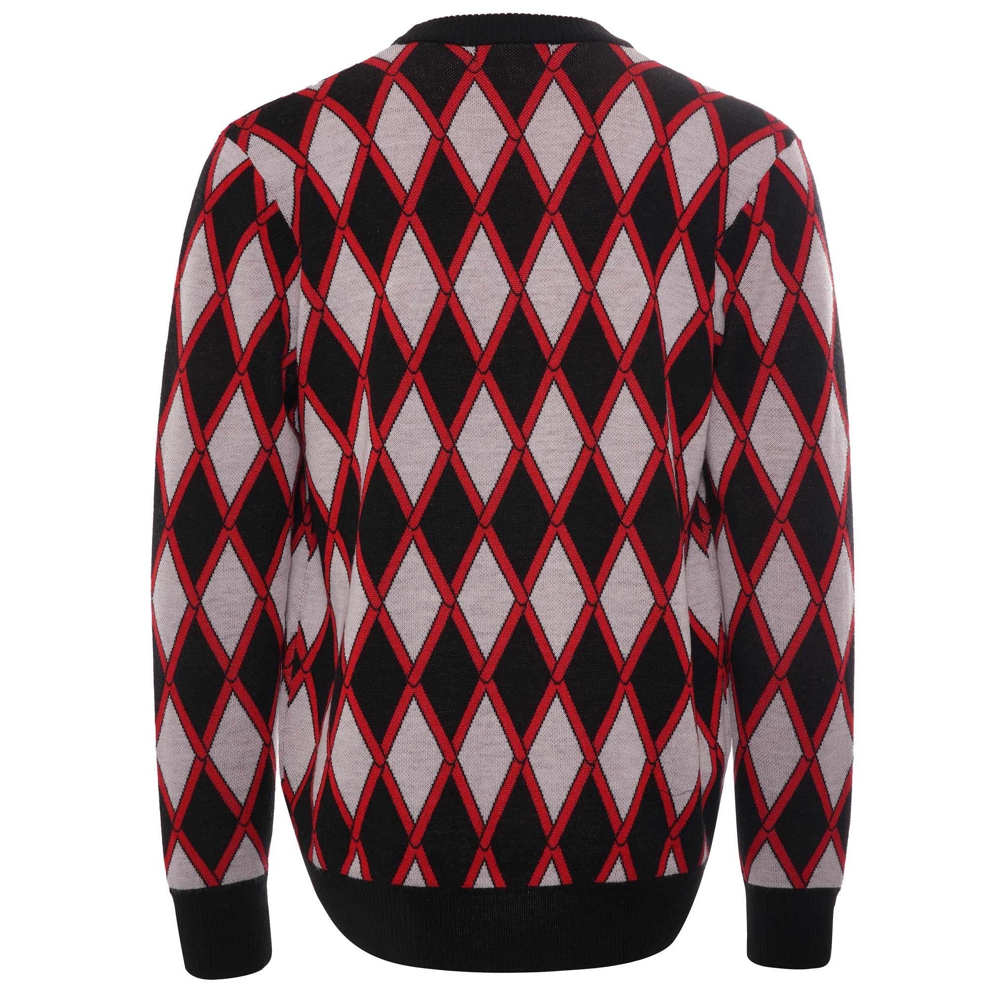 Harlequin Cardigan - Crimson