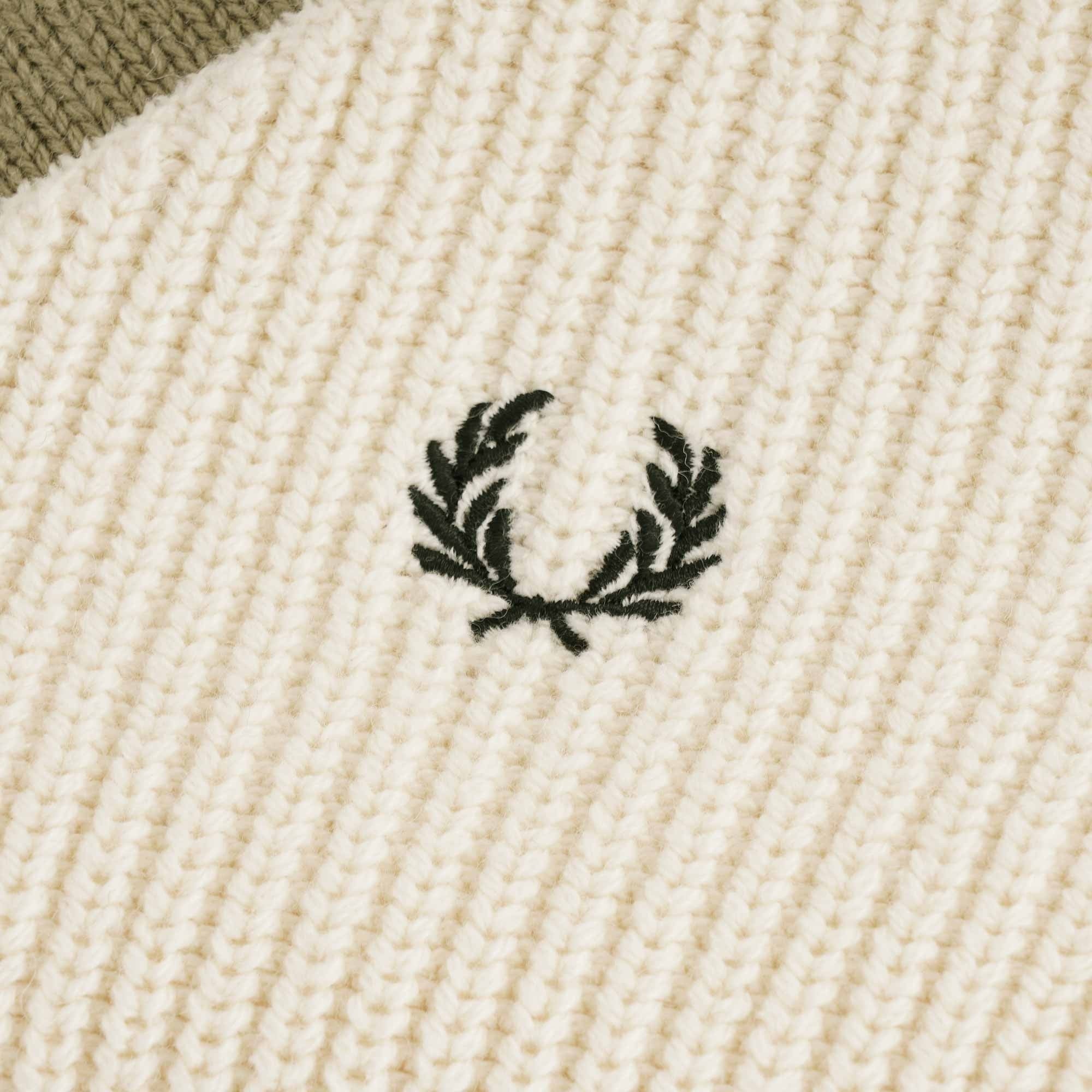 Striped V Neck Jumper - Ecru