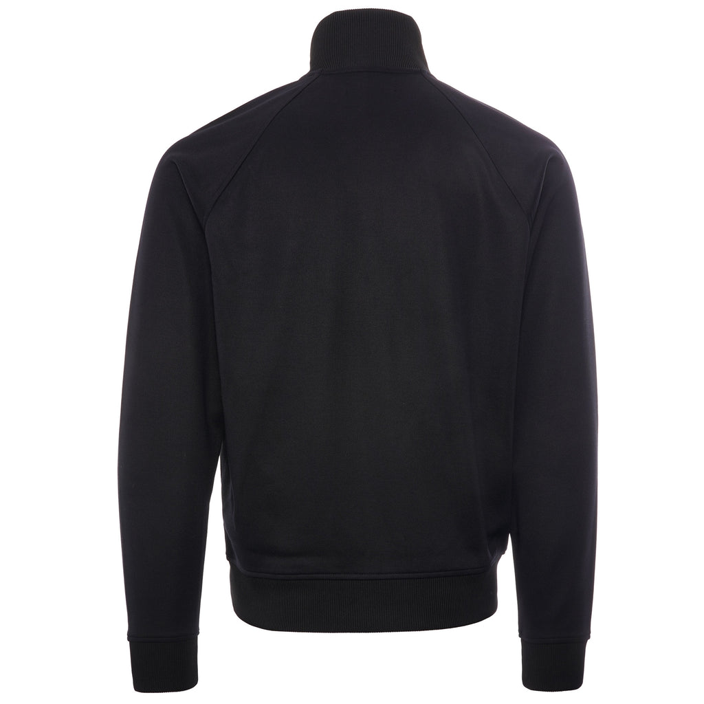 Knitted Stripe Track Jacket - Black