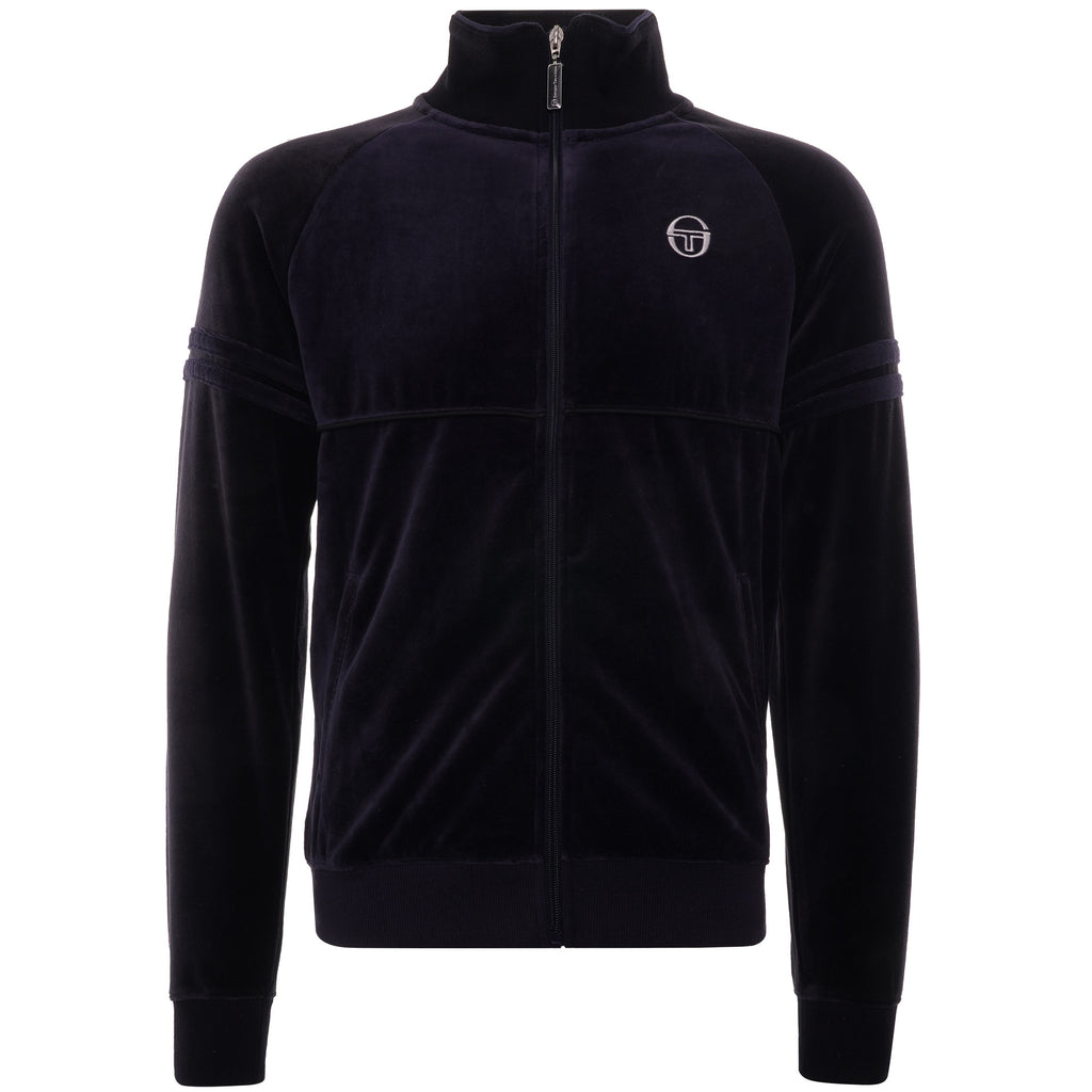 Orion Velour Track Top - Navy