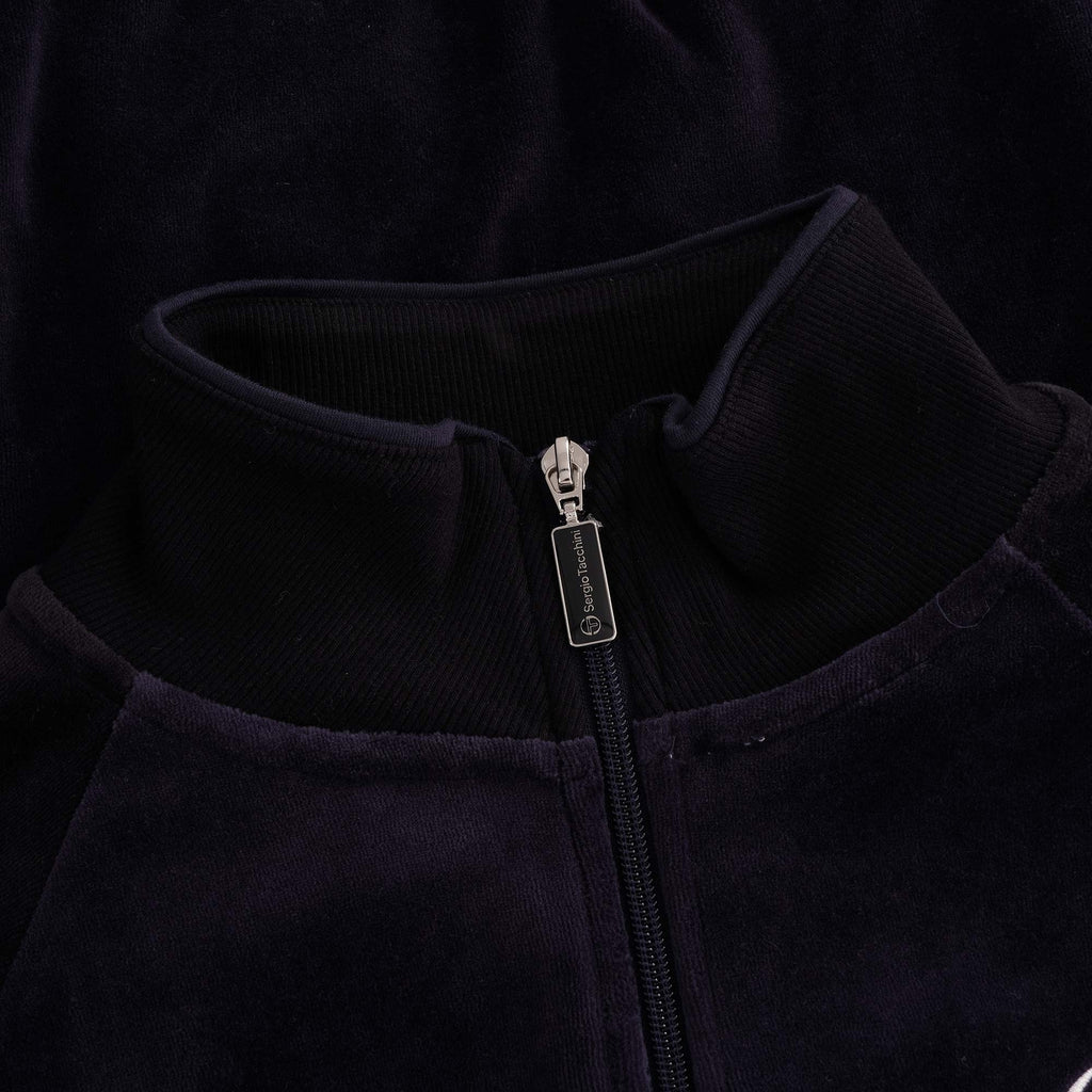 Orion Velour Track Top - Navy