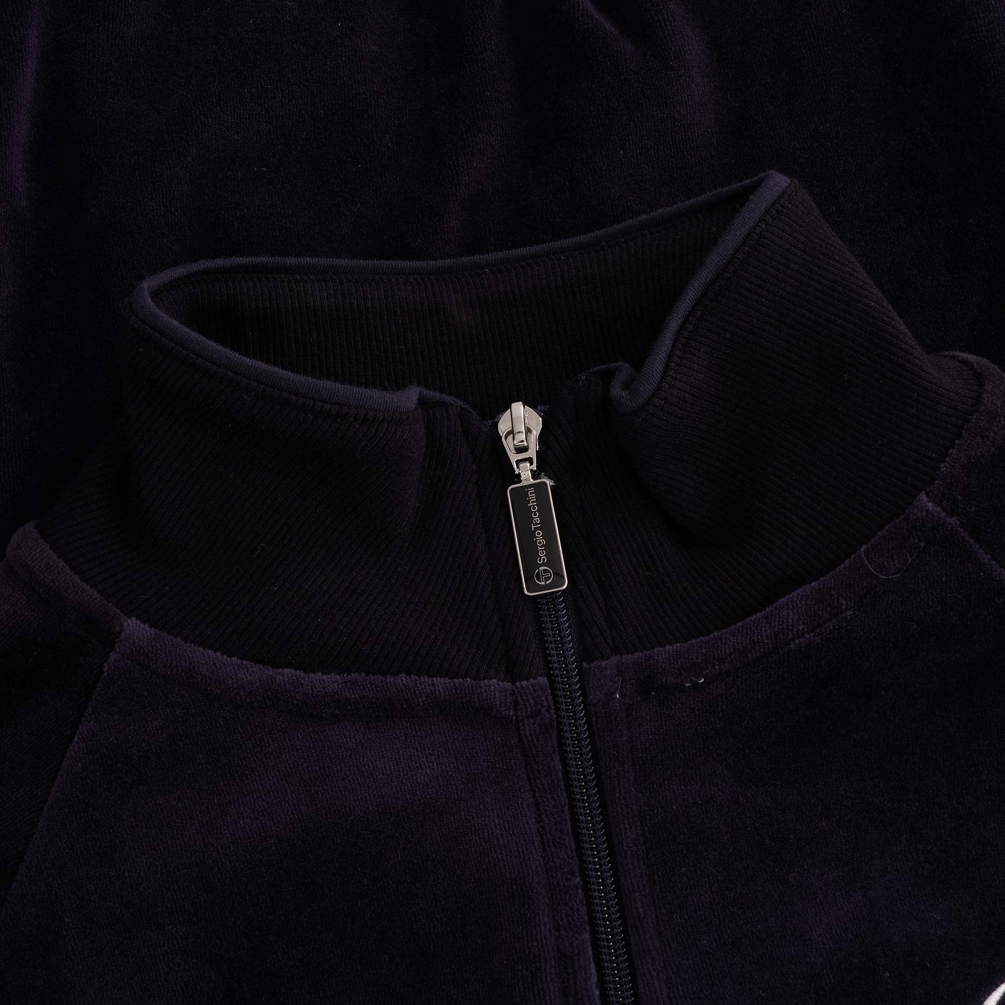 Orion Velour Track Top - Navy