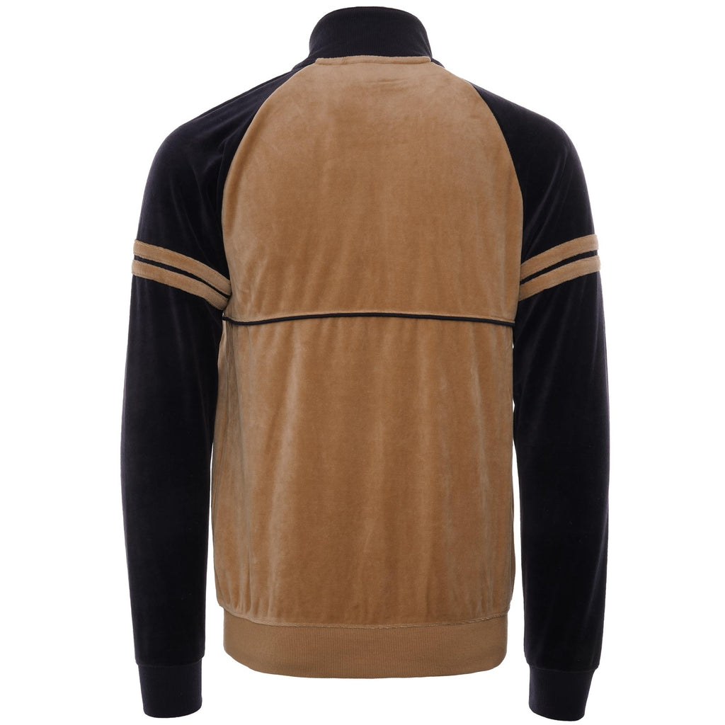 Orion Velour Tracktop - Doe, Navy and White