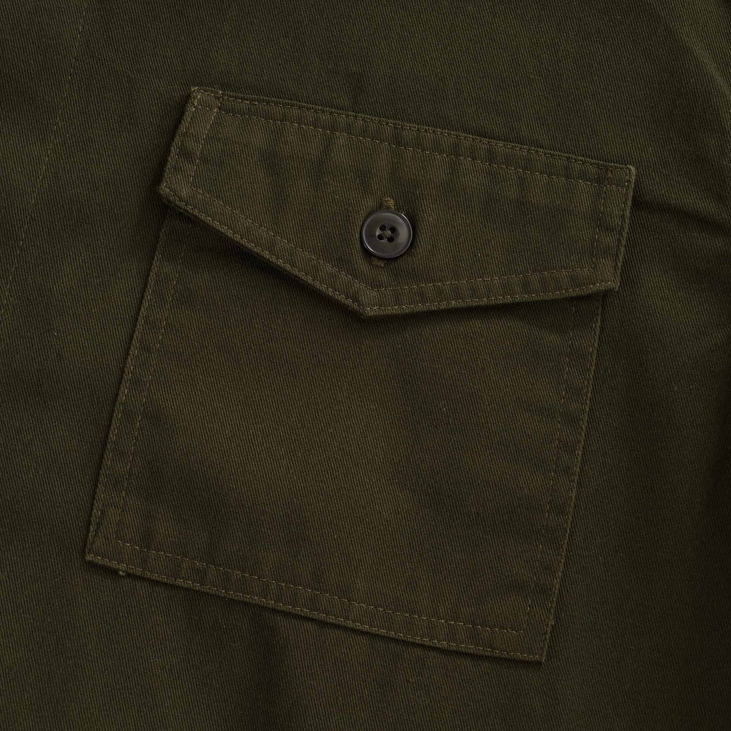 Essential Twill Overshirt - Olive