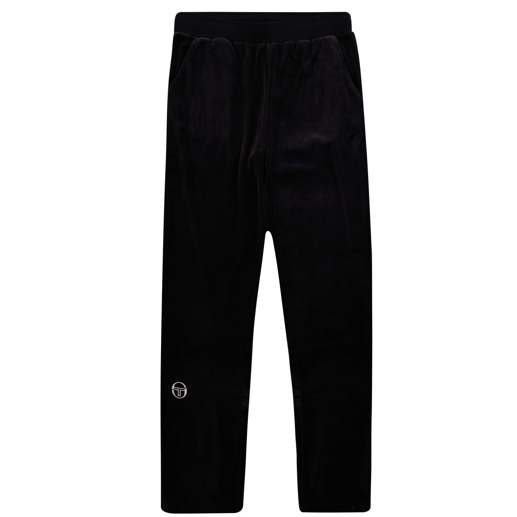 Orion Velour Track Pants - Black/Navy