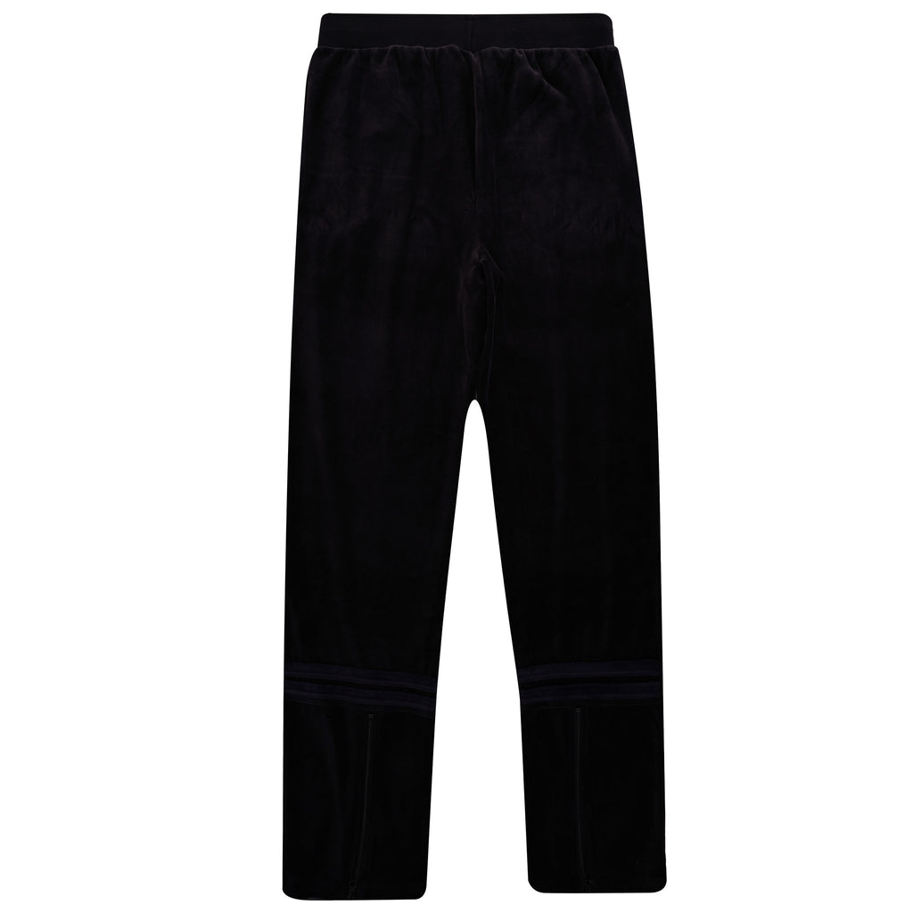 Orion Velour Track Pants - Black/Navy