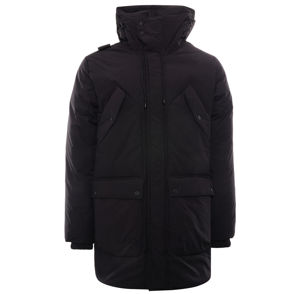 L-21 Down Hooded Jacket - Jet Black