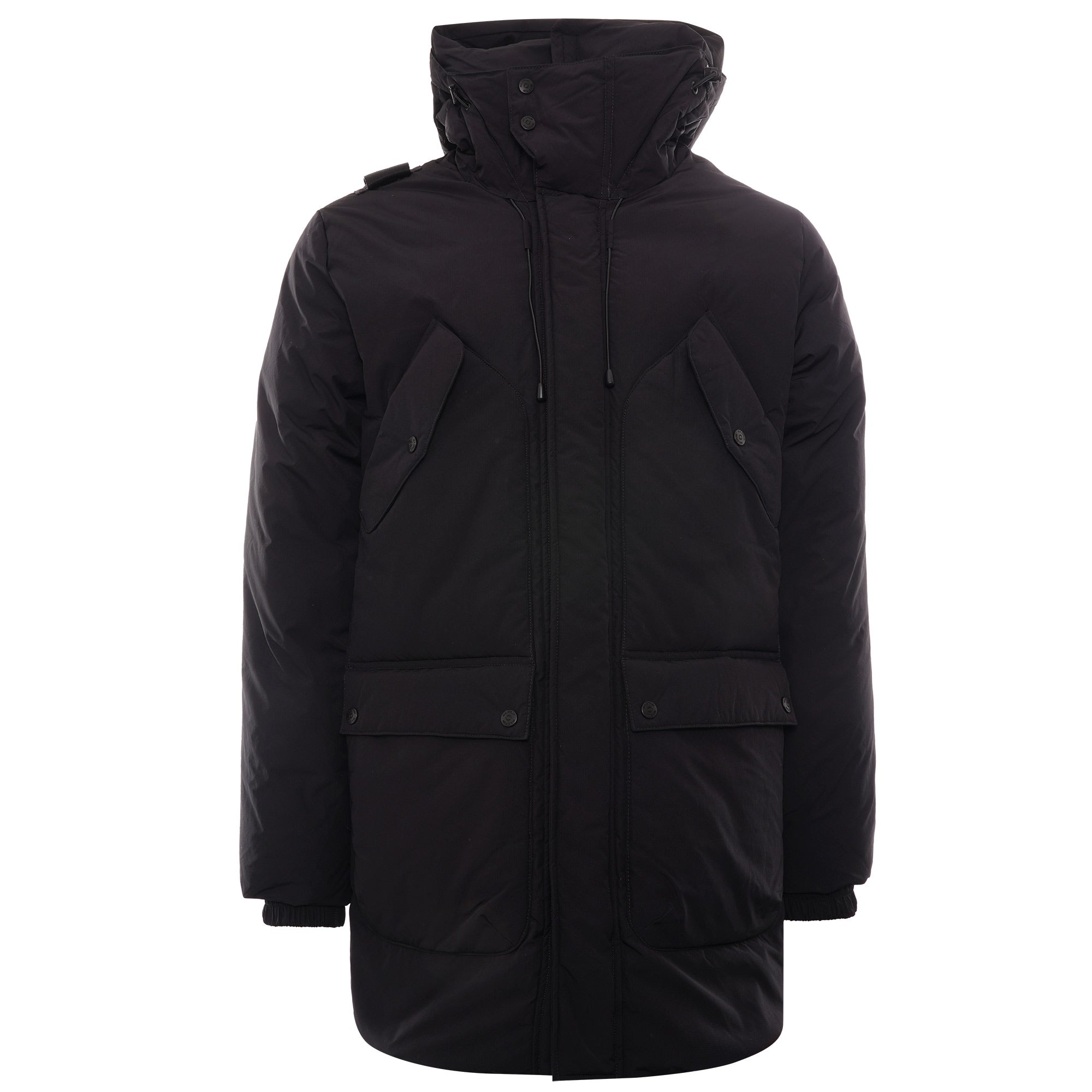 L-21 Down Hooded Jacket - Jet Black