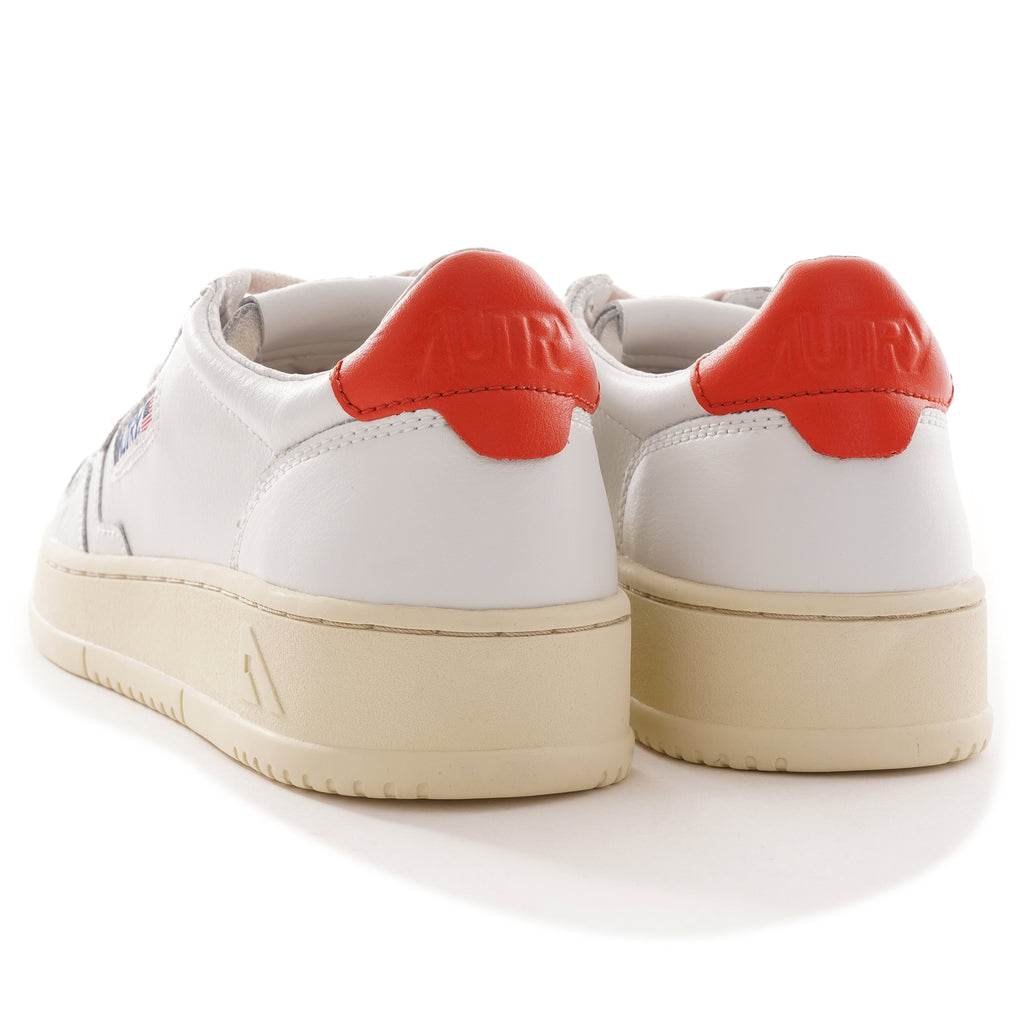 Action Shoes Low All Leather - White/Orange