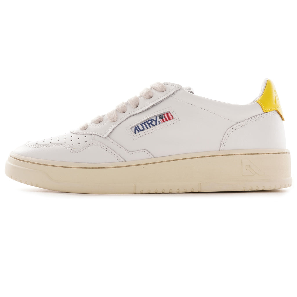 Action Shoes Low All Leather - White/Yellow
