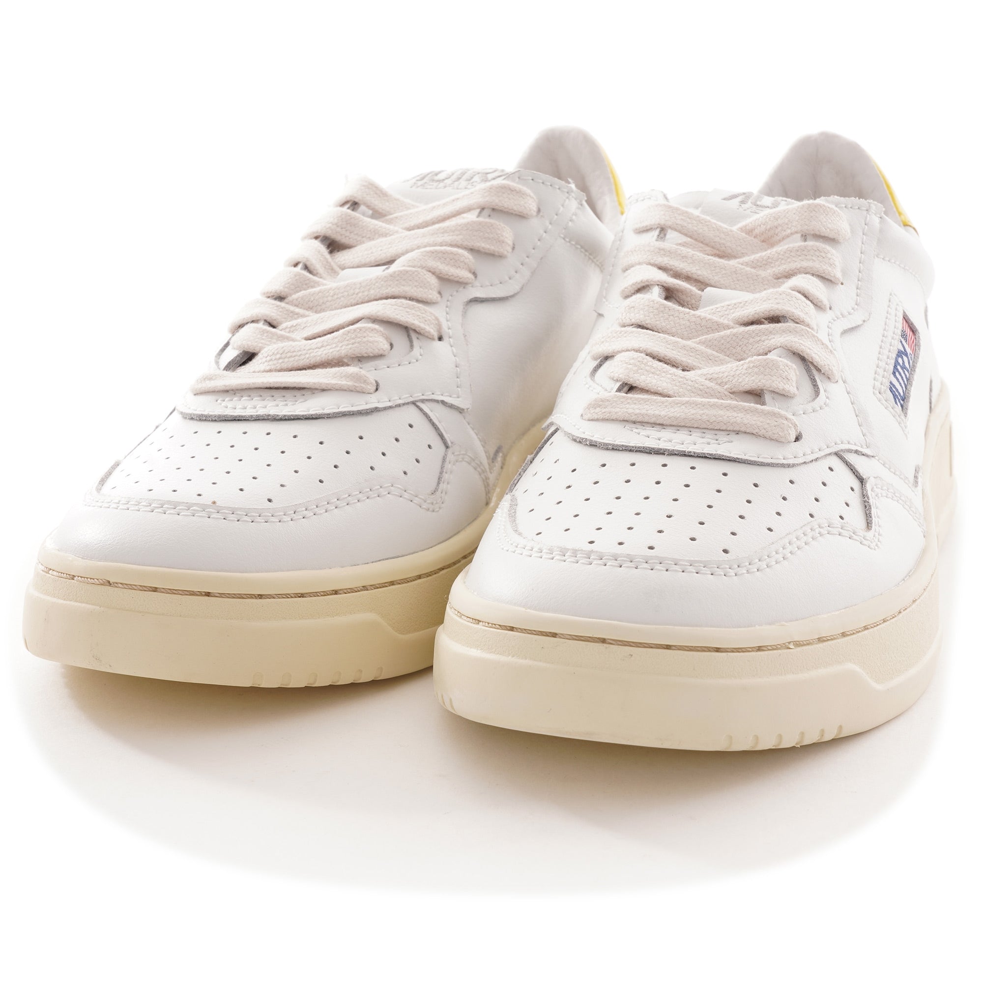 Action Shoes Low All Leather - White/Yellow