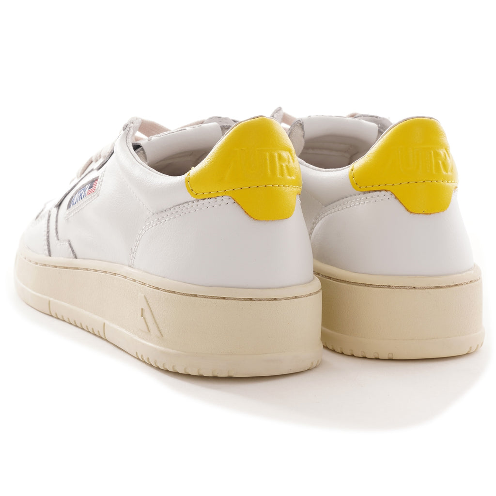 Action Shoes Low All Leather - White/Yellow
