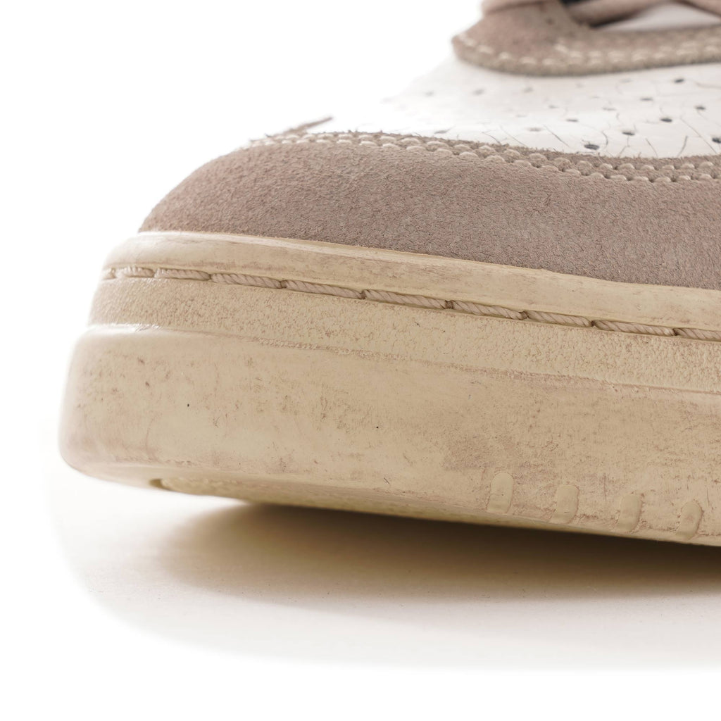 Medalist Low Cracked Leather/Suede - White/Blue