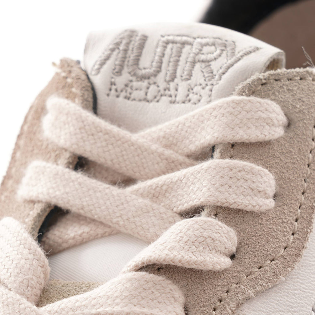 Medalist Low Cracked Leather/Suede - White/Blue