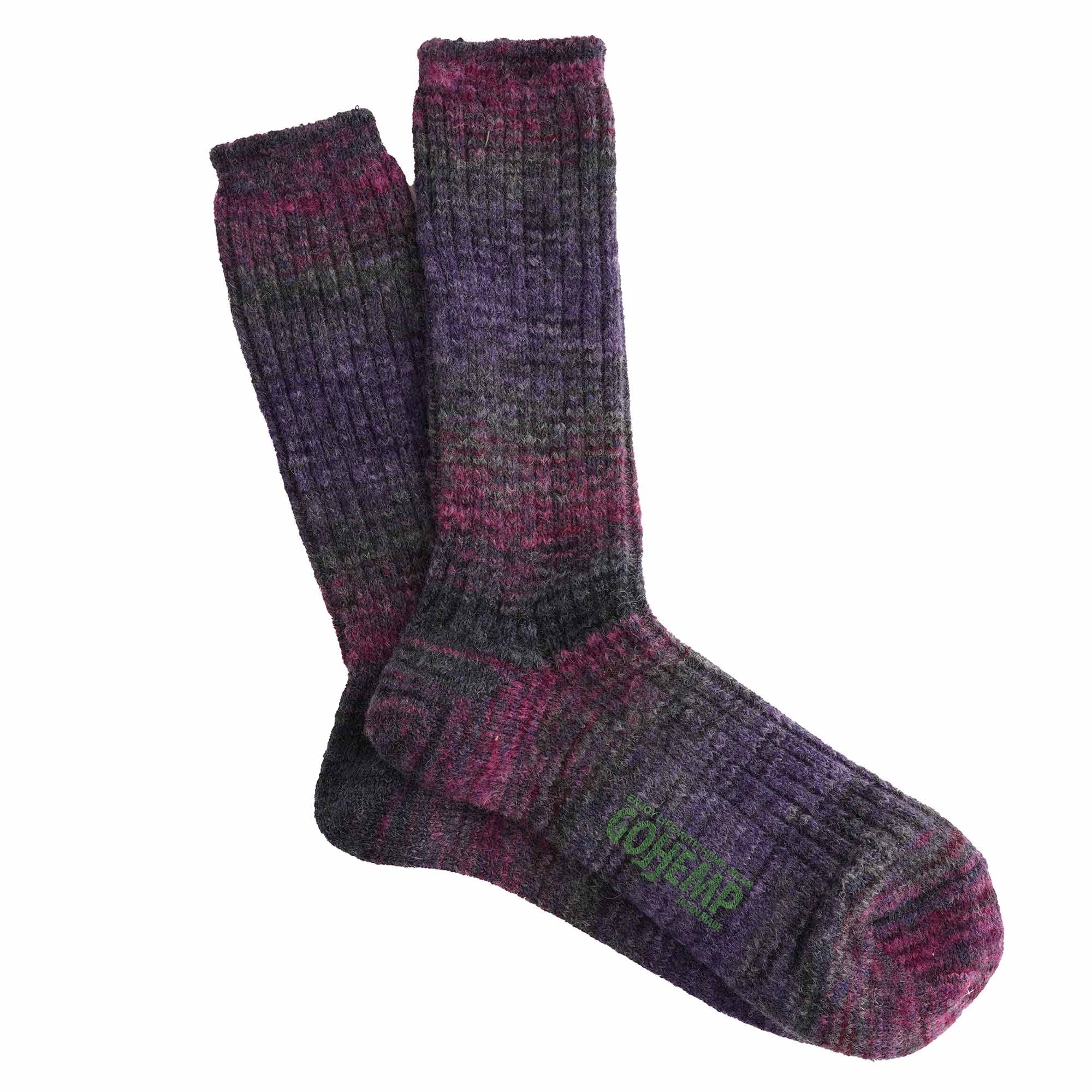 Gohemp Splash Pattern Crew Socks - Charcoal