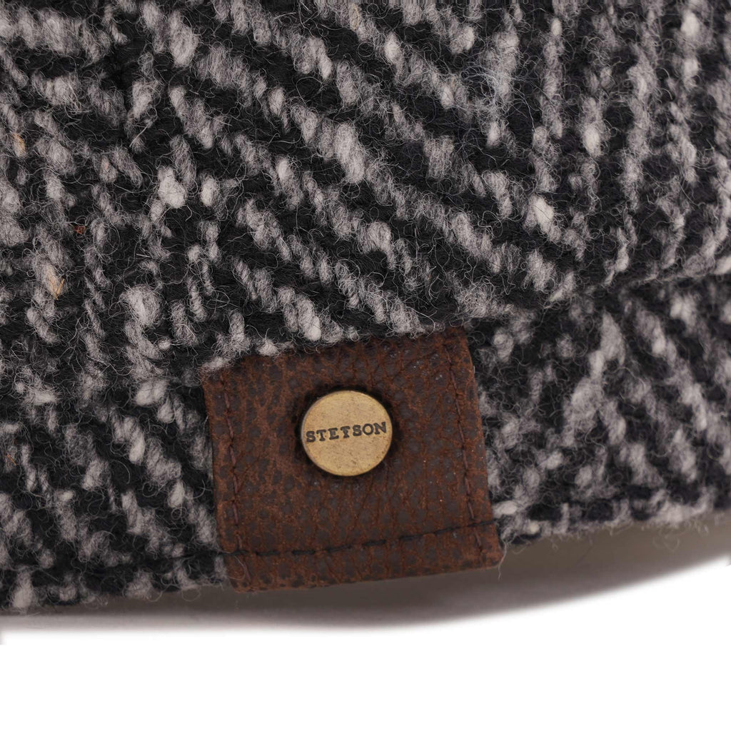 Stetson Hats Virgin Wool Flat Cap - Black & White