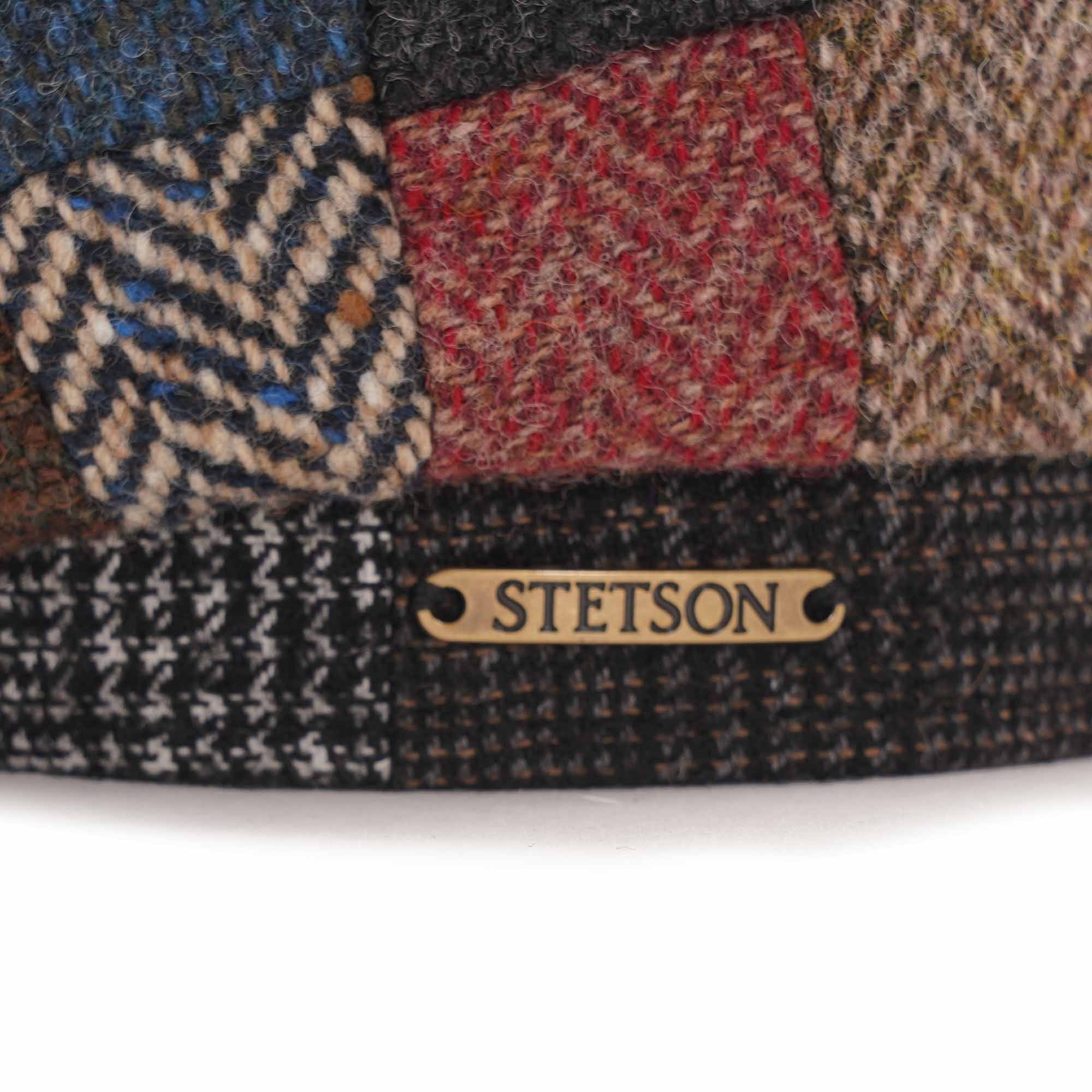 Hatteras Wool Mix Patchwork Flat Cap - Multi