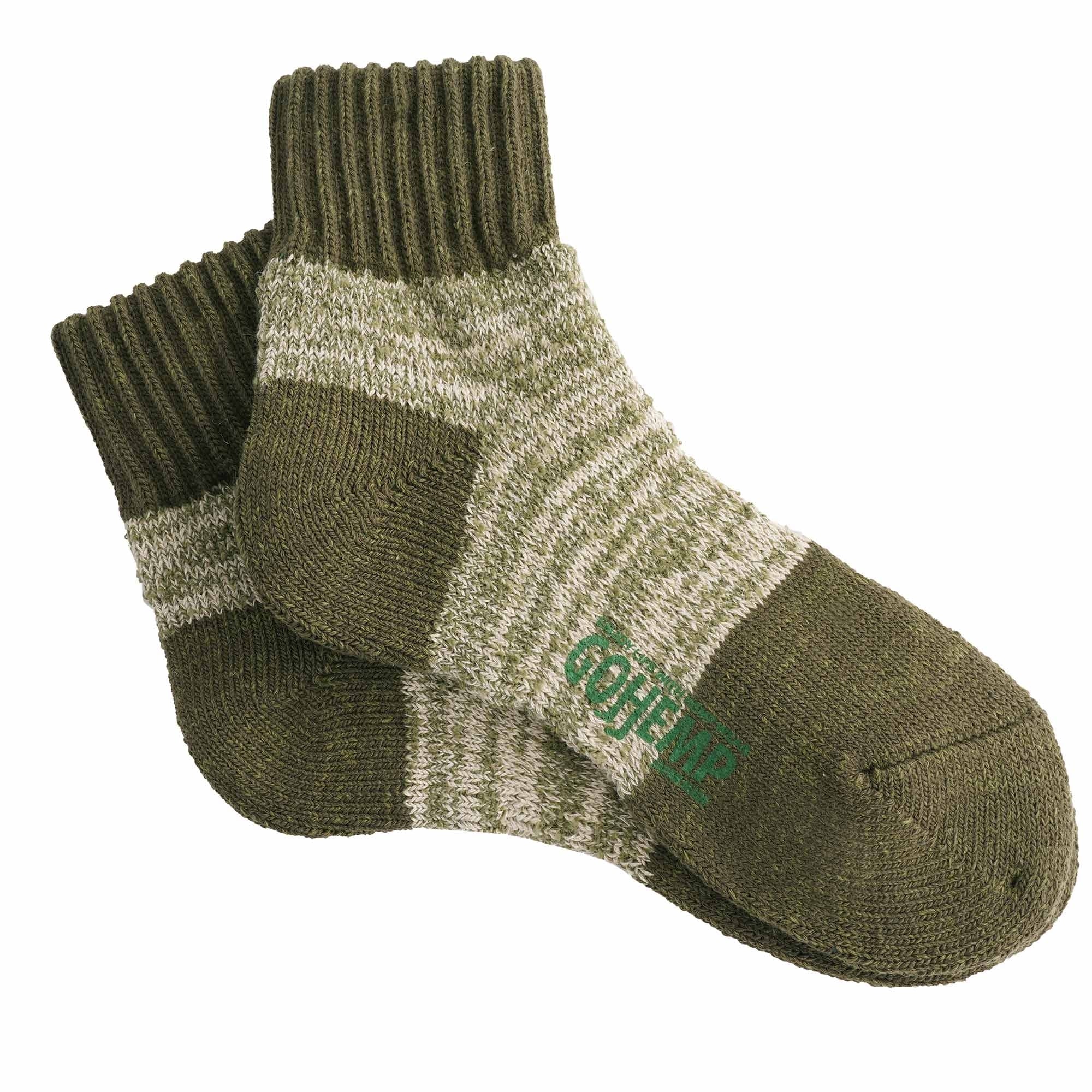 Hemp Pile Socks - Olive