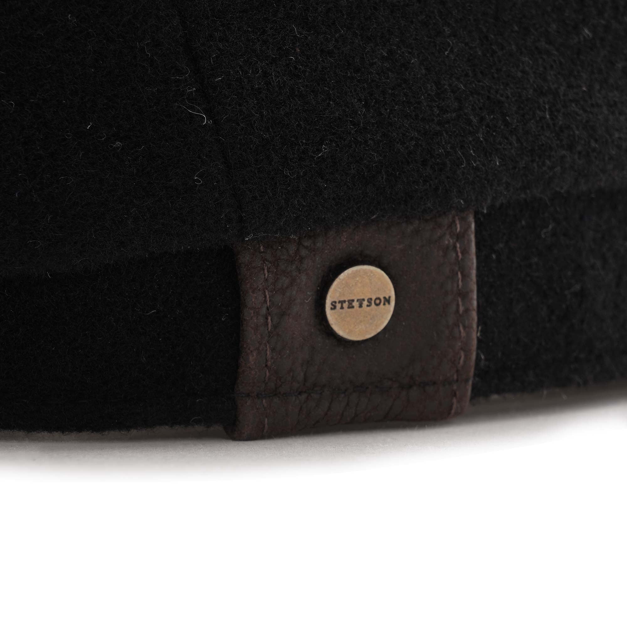 Stetson Hats Wool Cashmere Newsboy Cap - Black