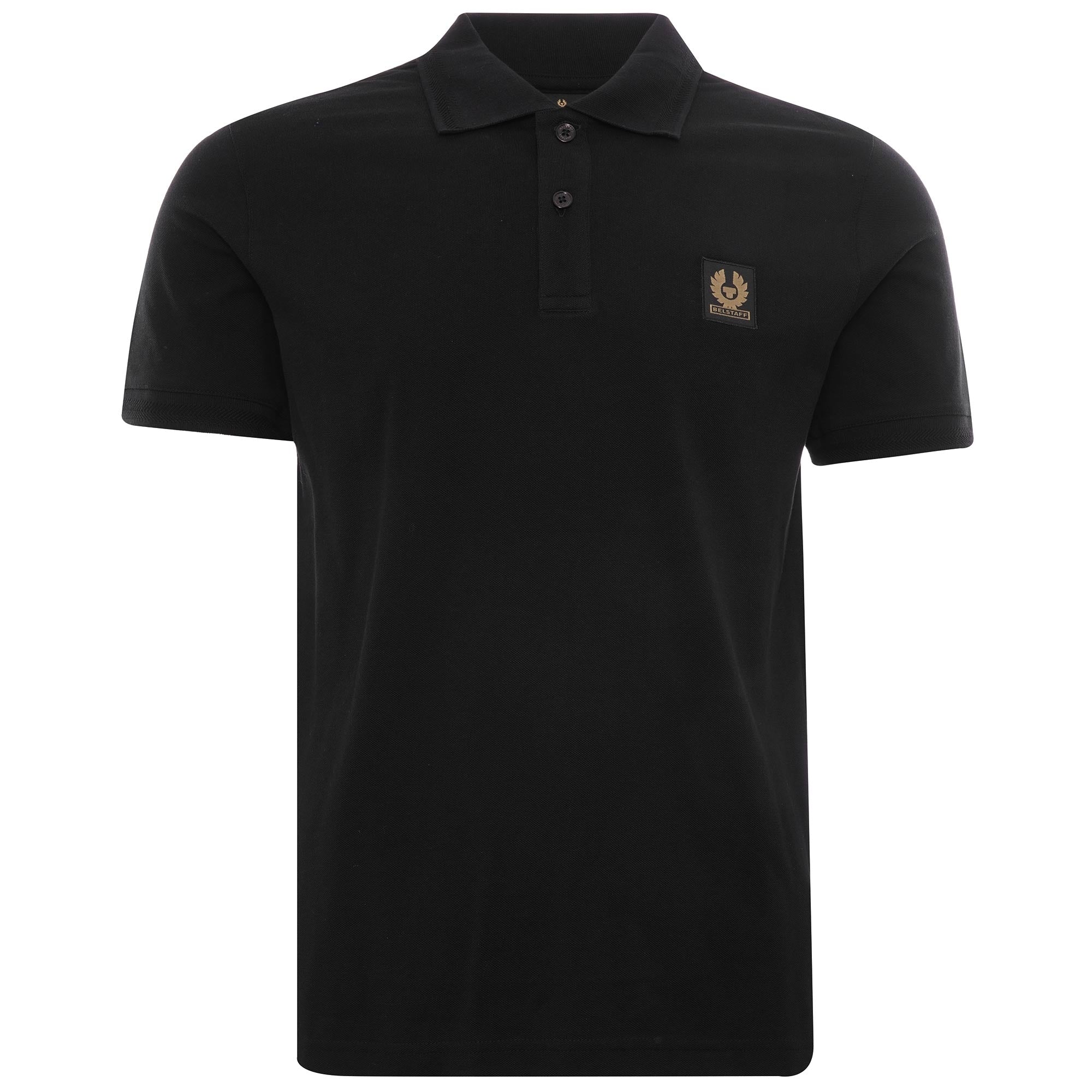 Cotton Pique Polo Shirt - Black
