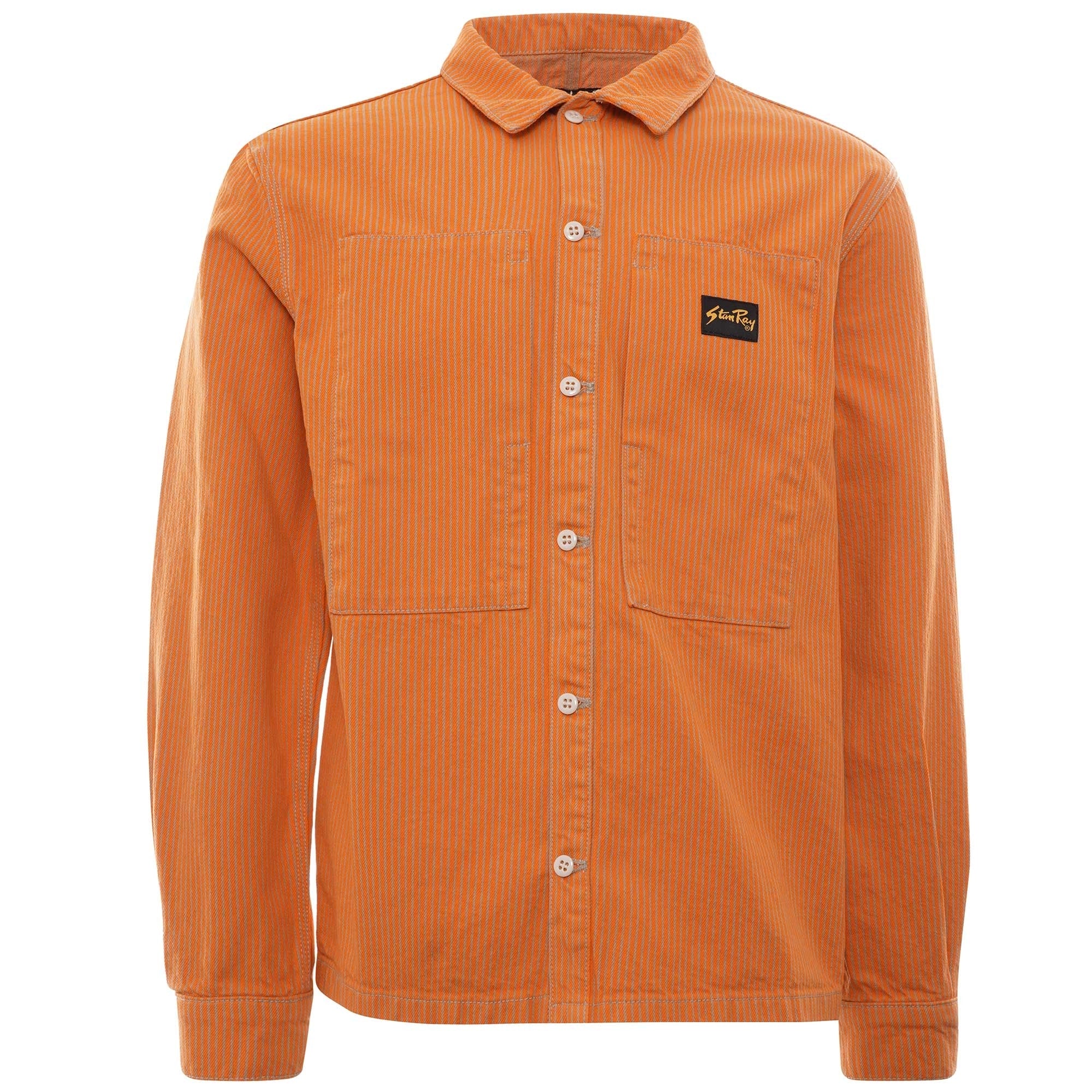 Prison Shirt - Orange/Khaki Hickory