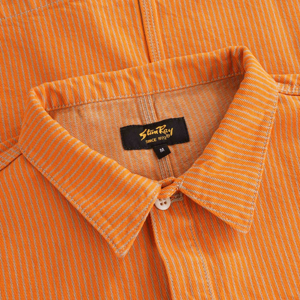 Prison Shirt - Orange/Khaki Hickory