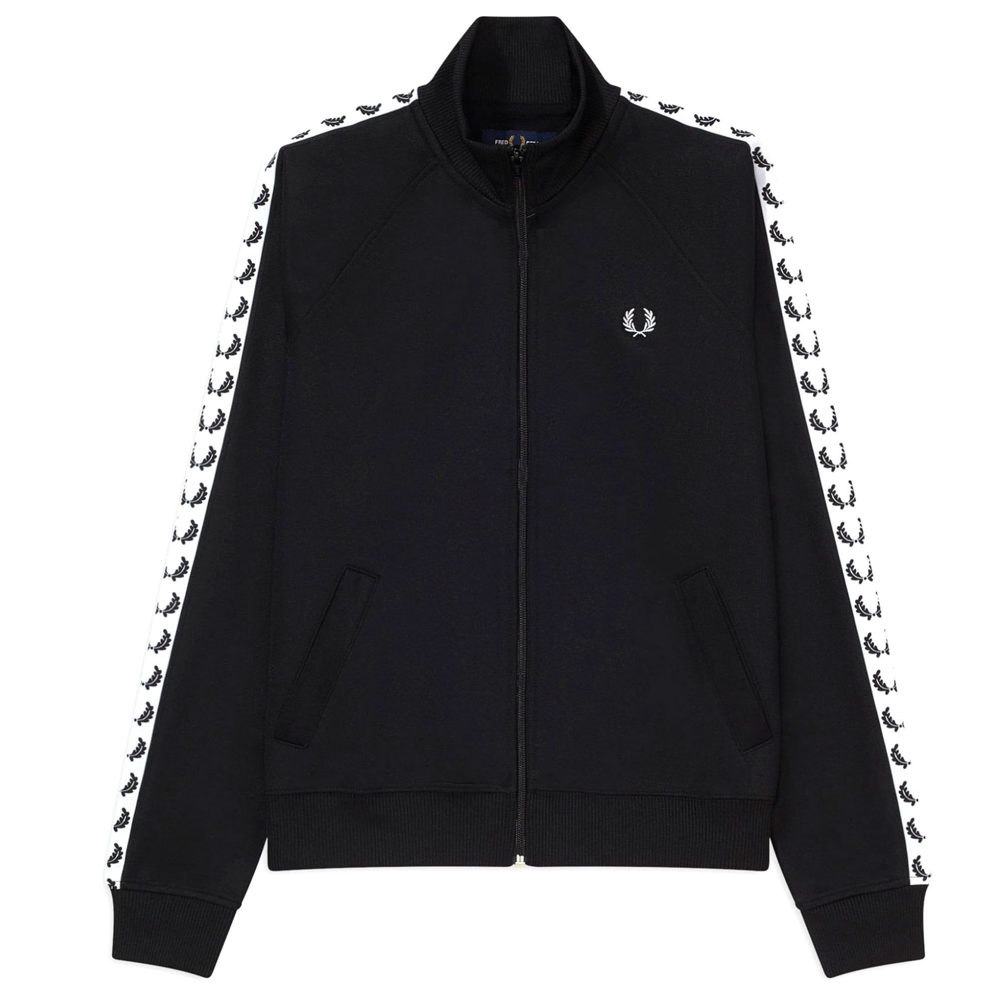 Fred Perry Womens Taped Track Jacket - Black – Stuarts London