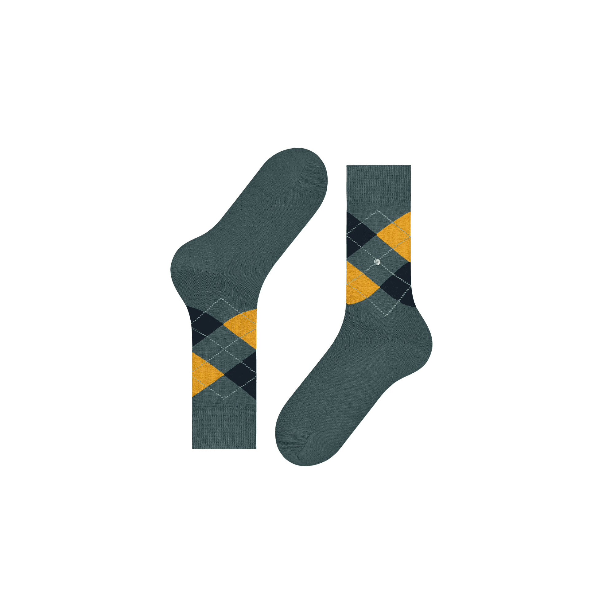 Burlington Socks Manchester Sock - Teal and Yellow